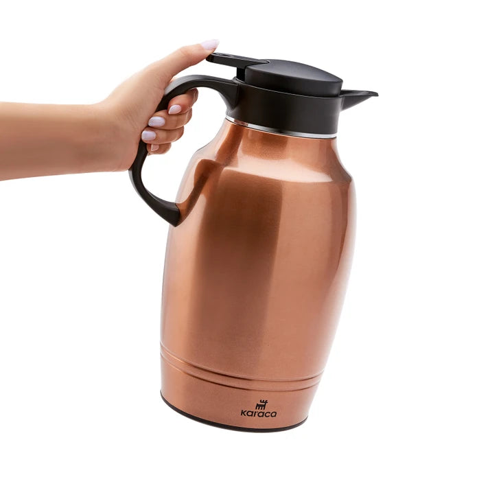 Karaca Essentiel Rosegold Steel Thermos 2300 ml 153.03.06.7734 - Drinkware - ebarza Furniture UAE | Shop Modern Furniture in Abu Dhabi & Dubai - مفروشات ايبازرا في الامارات | تسوق اثاث عصري وديكورات مميزة في دبي وابوظبي