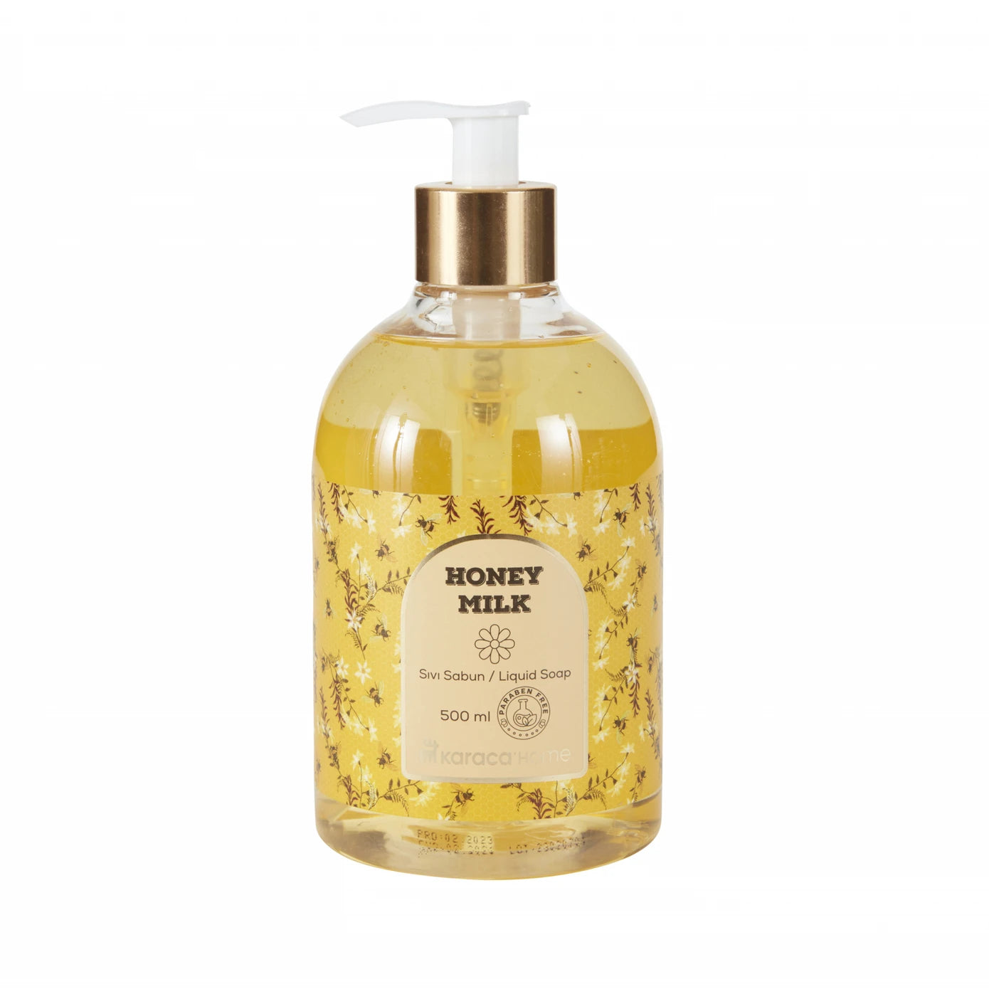 Karaca Home Cicek Honey Milk Liquid Soap 500 ml 300.22.02.0938 - Liquid Soap - ebarza Furniture UAE | Shop Modern Furniture in Abu Dhabi & Dubai - مفروشات ايبازرا في الامارات | تسوق اثاث عصري وديكورات مميزة في دبي وابوظبي
