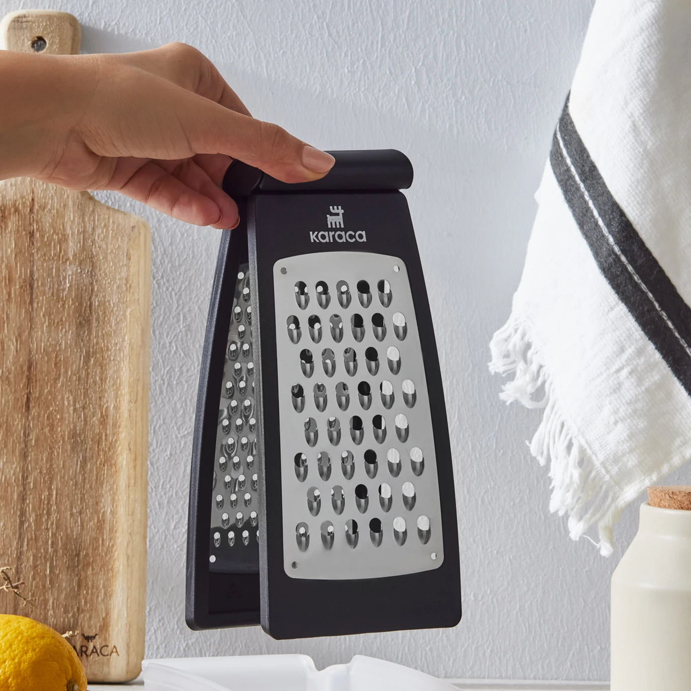 Karaca Nancy Double Sided Foldable Grater 153.03.08.2894 - Cookware Sets - ebarza Furniture UAE | Shop Modern Furniture in Abu Dhabi & Dubai - مفروشات ايبازرا في الامارات | تسوق اثاث عصري وديكورات مميزة في دبي وابوظبي