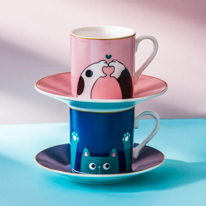 Pre-order 25 Days Delivery - Karaca Paws Coffee Cup for 6 People 80 ml 153.03.06.6149 - Coffee Sets - ebarza Furniture UAE | Shop Modern Furniture in Abu Dhabi & Dubai - مفروشات ايبازرا في الامارات | تسوق اثاث عصري وديكورات مميزة في دبي وابوظبي