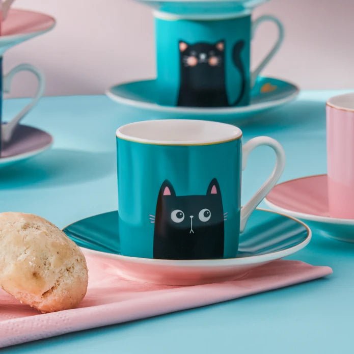 Pre-order 25 Days Delivery - Karaca Paws Coffee Cup for 6 People 80 ml 153.03.06.6149 - Coffee Sets - ebarza Furniture UAE | Shop Modern Furniture in Abu Dhabi & Dubai - مفروشات ايبازرا في الامارات | تسوق اثاث عصري وديكورات مميزة في دبي وابوظبي