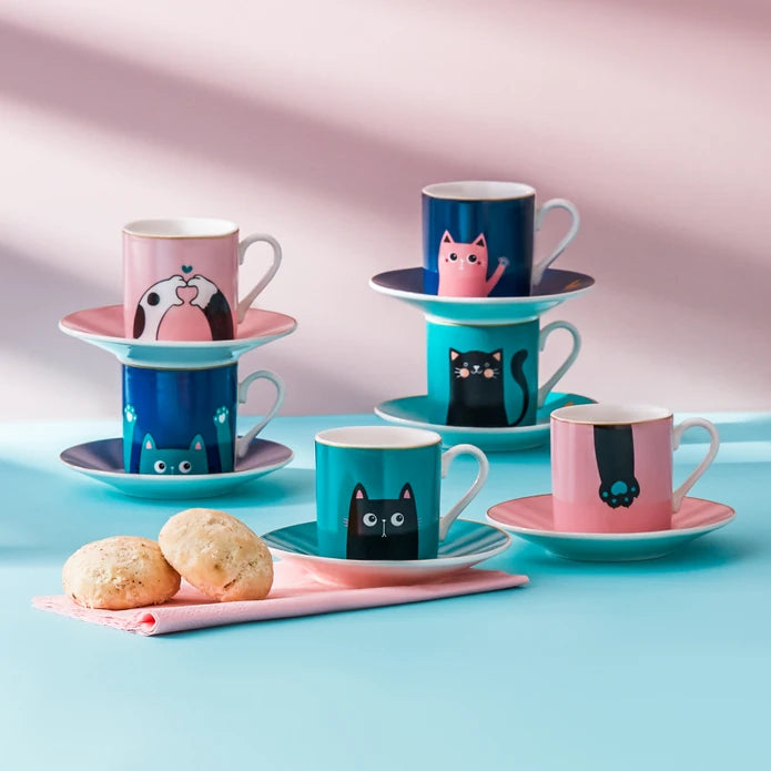 Pre-order 25 Days Delivery - Karaca Paws Coffee Cup for 6 People 80 ml 153.03.06.6149 - Coffee Sets - ebarza Furniture UAE | Shop Modern Furniture in Abu Dhabi & Dubai - مفروشات ايبازرا في الامارات | تسوق اثاث عصري وديكورات مميزة في دبي وابوظبي