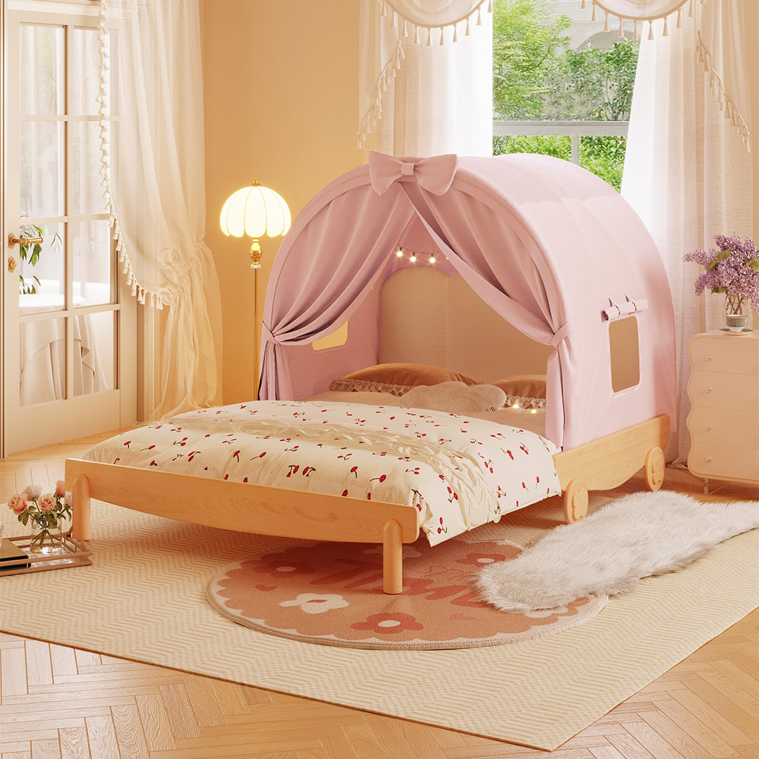 Pre-order 25 Days Delivery Stella Canopy Kid Bed E2311F - Kids Beds - ebarza Furniture UAE | Shop Modern Furniture in Abu Dhabi & Dubai - مفروشات ايبازرا في الامارات | تسوق اثاث عصري وديكورات مميزة في دبي وابوظبي