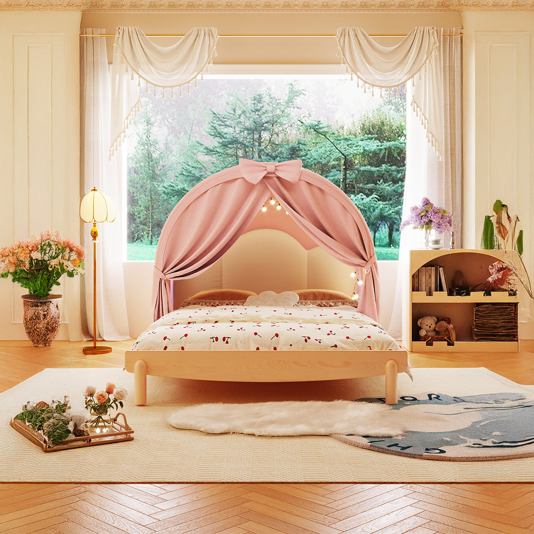 Pre-order 25 Days Delivery Stella Canopy Kid Bed E2311F - Kids Beds - ebarza Furniture UAE | Shop Modern Furniture in Abu Dhabi & Dubai - مفروشات ايبازرا في الامارات | تسوق اثاث عصري وديكورات مميزة في دبي وابوظبي