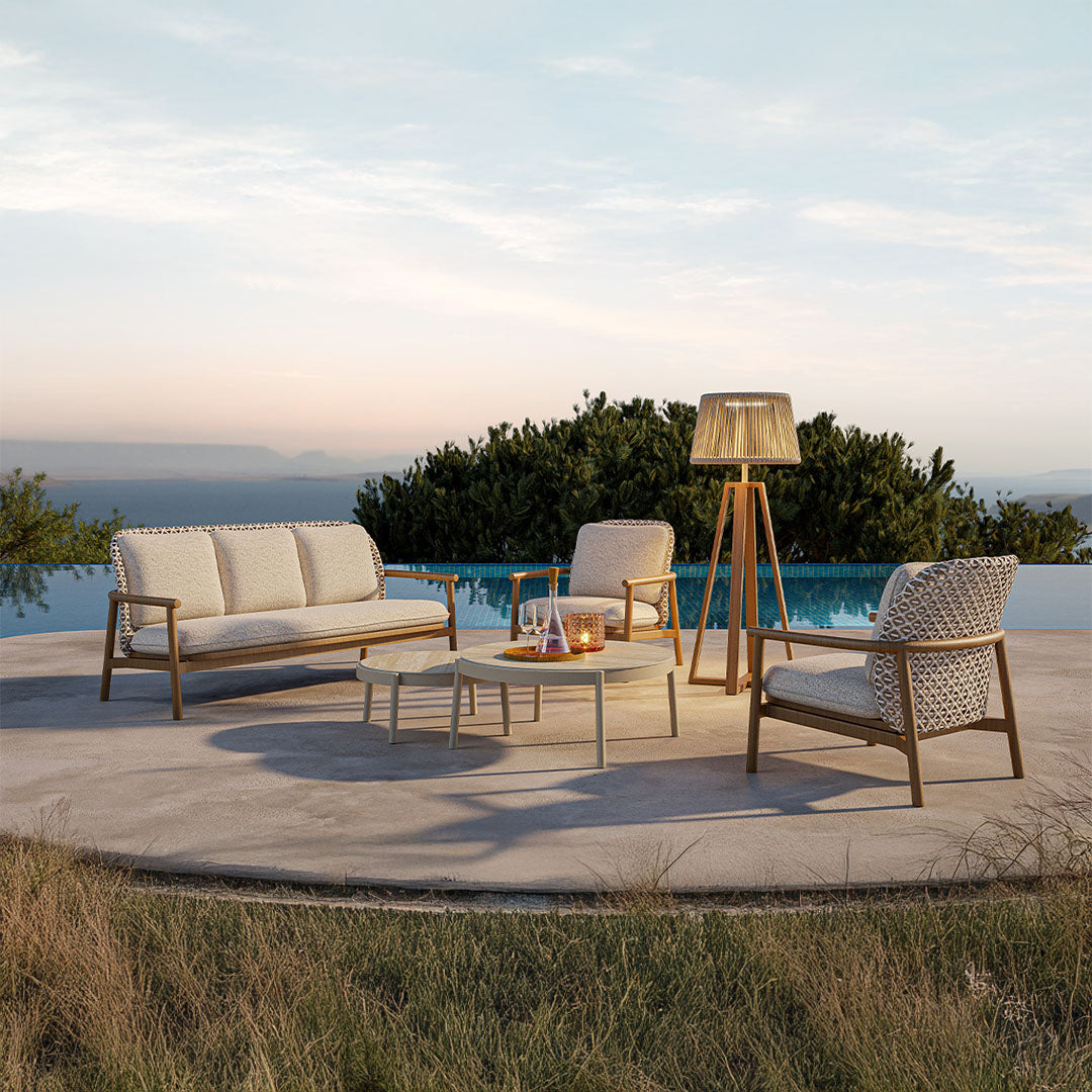 LILLE COFFEE TABLE WITH CERAMIC TOP (L) - AT2030N63CER(L) - Outdoor Tables - ebarza Furniture UAE | Shop Modern Furniture in Abu Dhabi & Dubai - مفروشات ايبازرا في الامارات | تسوق اثاث عصري وديكورات مميزة في دبي وابوظبي