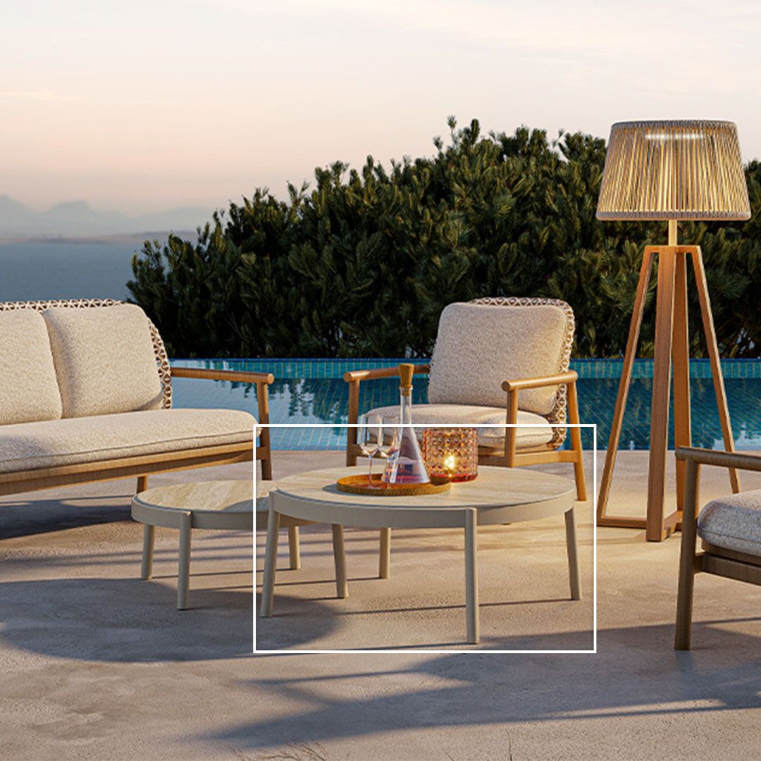 LILLE COFFEE TABLE WITH CERAMIC TOP (L) - AT2030N63CER(L) - Outdoor Tables - ebarza Furniture UAE | Shop Modern Furniture in Abu Dhabi & Dubai - مفروشات ايبازرا في الامارات | تسوق اثاث عصري وديكورات مميزة في دبي وابوظبي