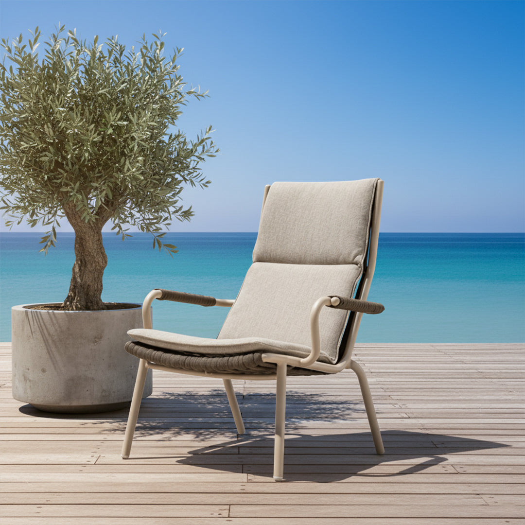 LOOP HIGHBACK OUTDOOR LOUNGE ARMCHAIR KC8604B121ROP - Lounge Chairs - ebarza Furniture UAE | Shop Modern Furniture in Abu Dhabi & Dubai - مفروشات ايبازرا في الامارات | تسوق اثاث عصري وديكورات مميزة في دبي وابوظبي
