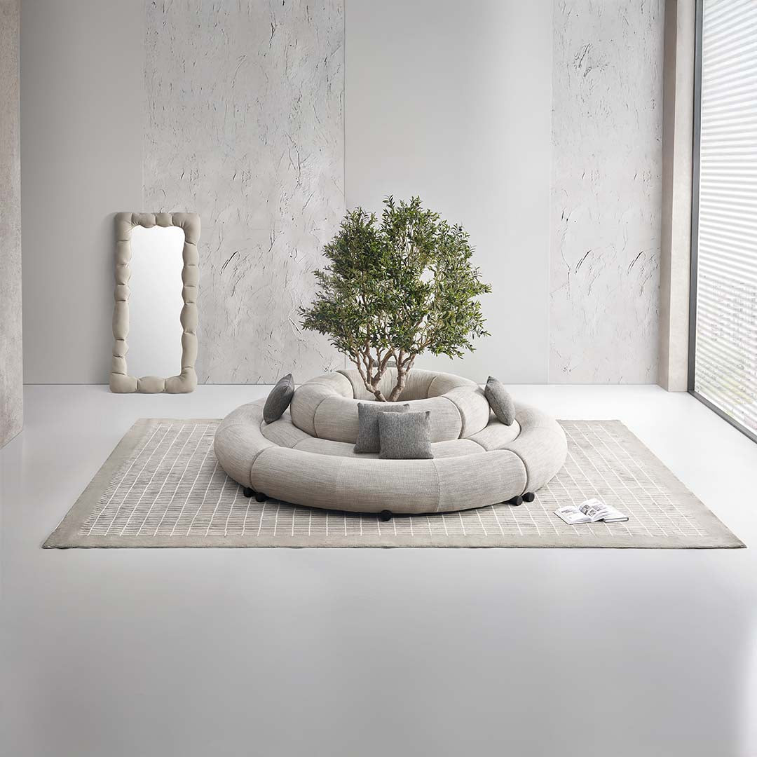 Microfiber Leather Mirror - AC011 - Mirrors - ebarza Furniture UAE | Shop Modern Furniture in Abu Dhabi & Dubai - مفروشات ايبازرا في الامارات | تسوق اثاث عصري وديكورات مميزة في دبي وابوظبي