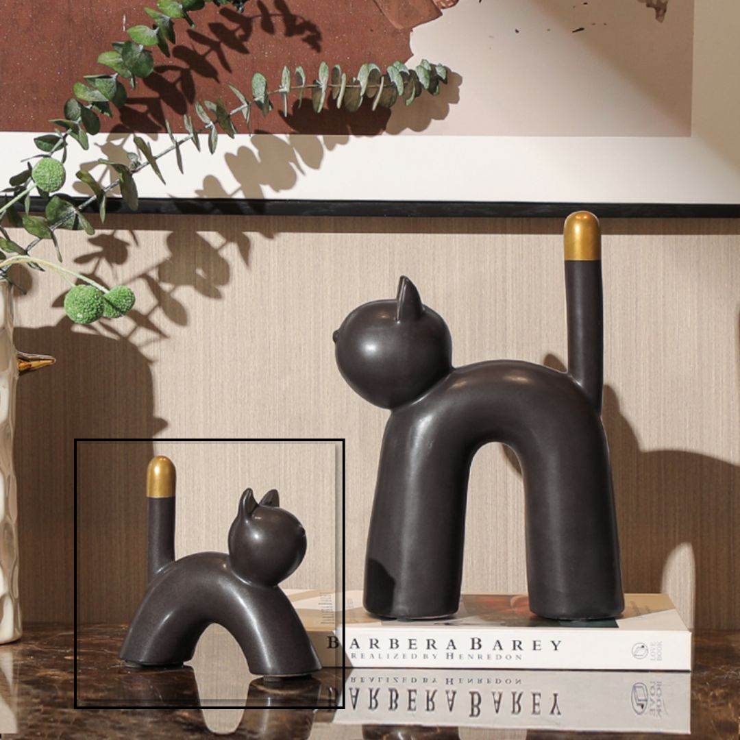 Lazy cat - FD-D24079B - Home Decor Figurines - ebarza Furniture UAE | Shop Modern Furniture in Abu Dhabi & Dubai - مفروشات ايبازرا في الامارات | تسوق اثاث عصري وديكورات مميزة في دبي وابوظبي