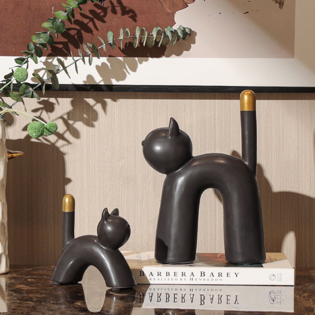 Lazy cat - FD-D24079B - Home Decor Figurines - ebarza Furniture UAE | Shop Modern Furniture in Abu Dhabi & Dubai - مفروشات ايبازرا في الامارات | تسوق اثاث عصري وديكورات مميزة في دبي وابوظبي