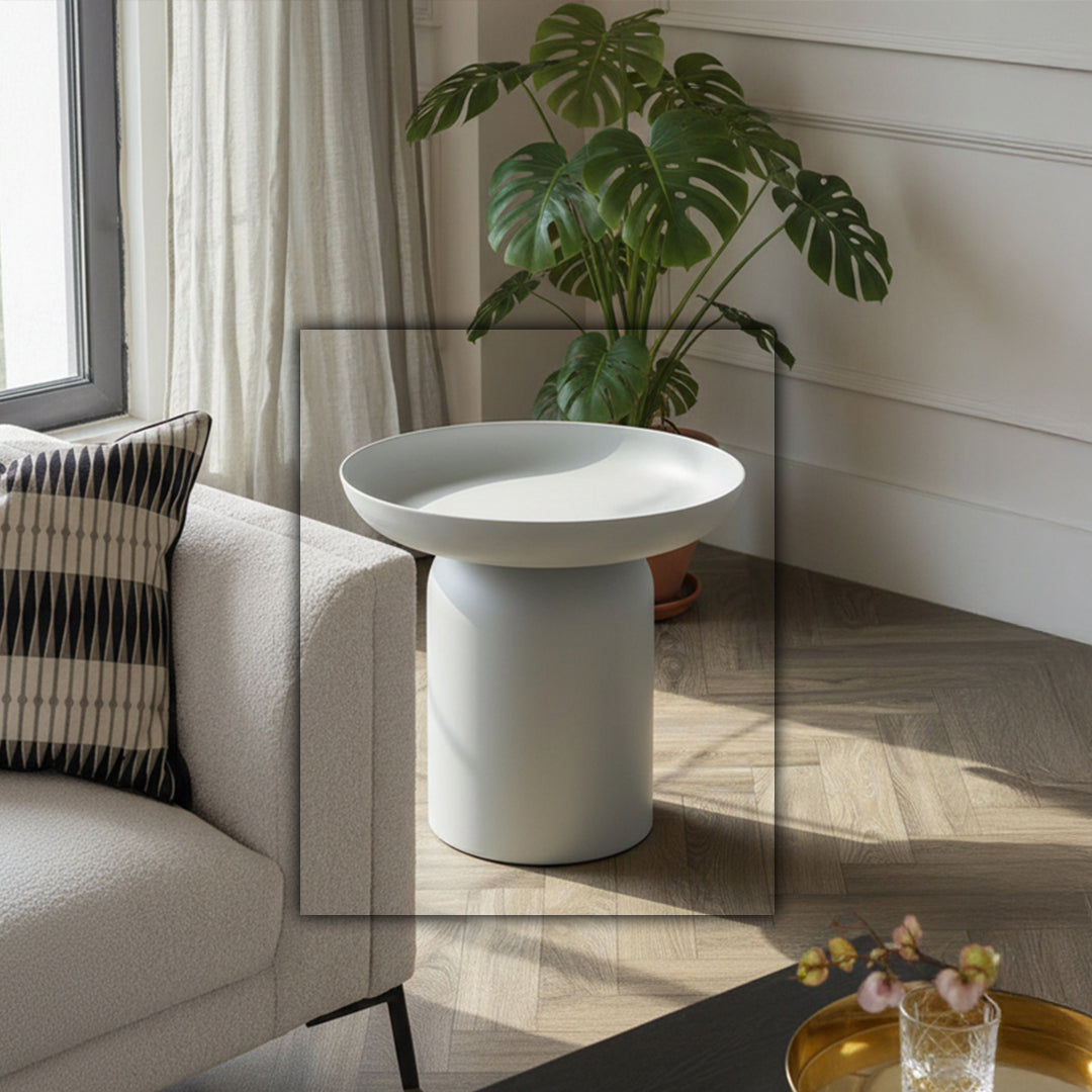 Lime White Side Table GT-490 - Side Tables - ebarza Furniture UAE | Shop Modern Furniture in Abu Dhabi & Dubai - مفروشات ايبازرا في الامارات | تسوق اثاث عصري وديكورات مميزة في دبي وابوظبي