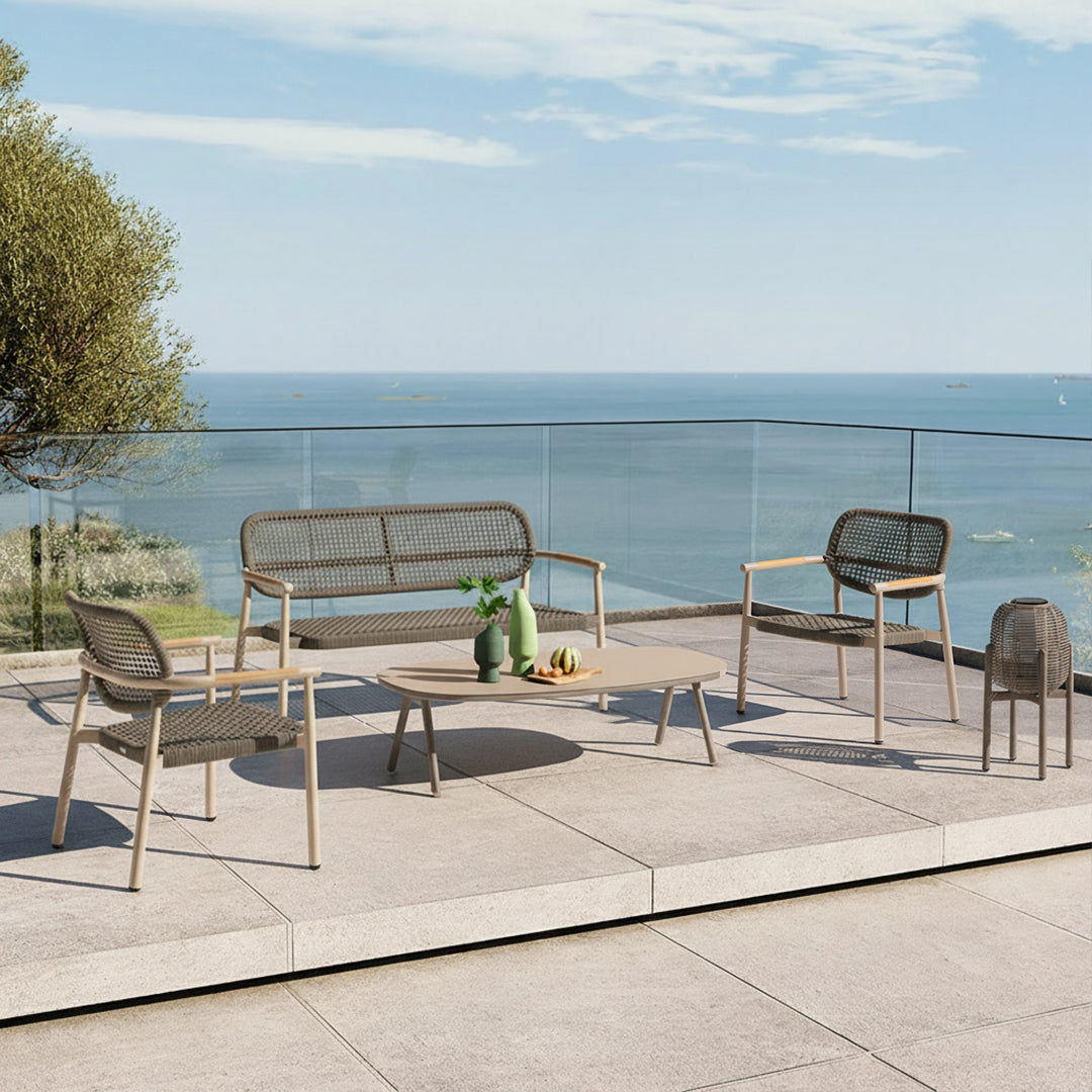 Lunra 2-SEATER OUTDOOR SOFA With ROPE AC2004B11ROP - Outdoor Sofas - ebarza Furniture UAE | Shop Modern Furniture in Abu Dhabi & Dubai - مفروشات ايبازرا في الامارات | تسوق اثاث عصري وديكورات مميزة في دبي وابوظبي