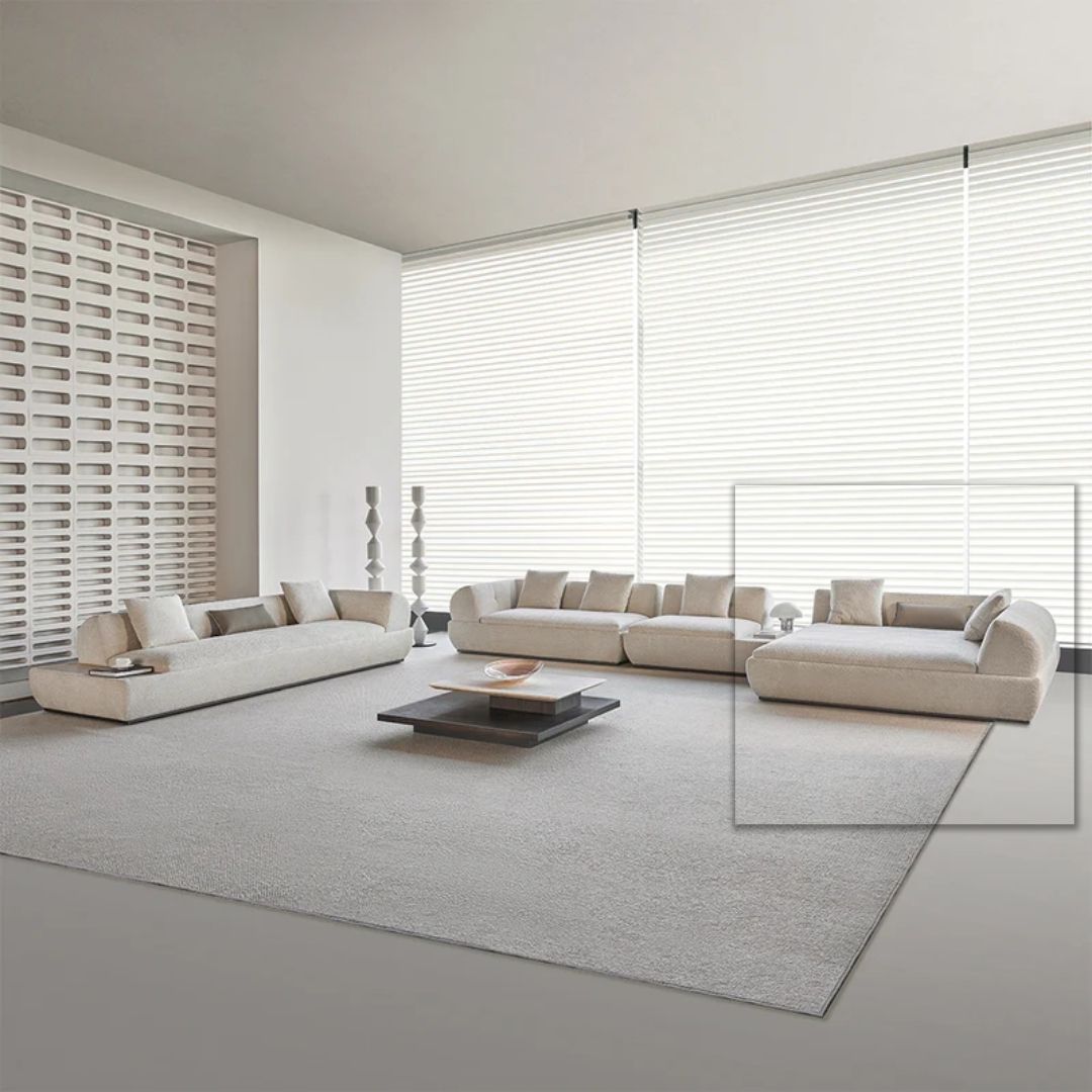 Lylia Chaise Module With Travertine Side Table - MSTV-S013-B - Sofas - ebarza Furniture UAE | Shop Modern Furniture in Abu Dhabi & Dubai - مفروشات ايبازرا في الامارات | تسوق اثاث عصري وديكورات مميزة في دبي وابوظبي