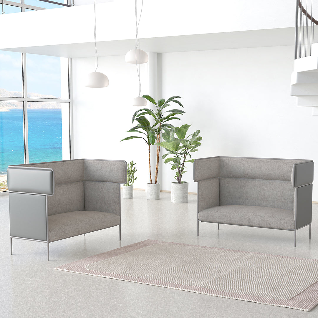 MAX 2-Seater-High Back Sofa - Sofas - ebarza Furniture UAE | Shop Modern Furniture in Abu Dhabi & Dubai - مفروشات ايبازرا في الامارات | تسوق اثاث عصري وديكورات مميزة في دبي وابوظبي