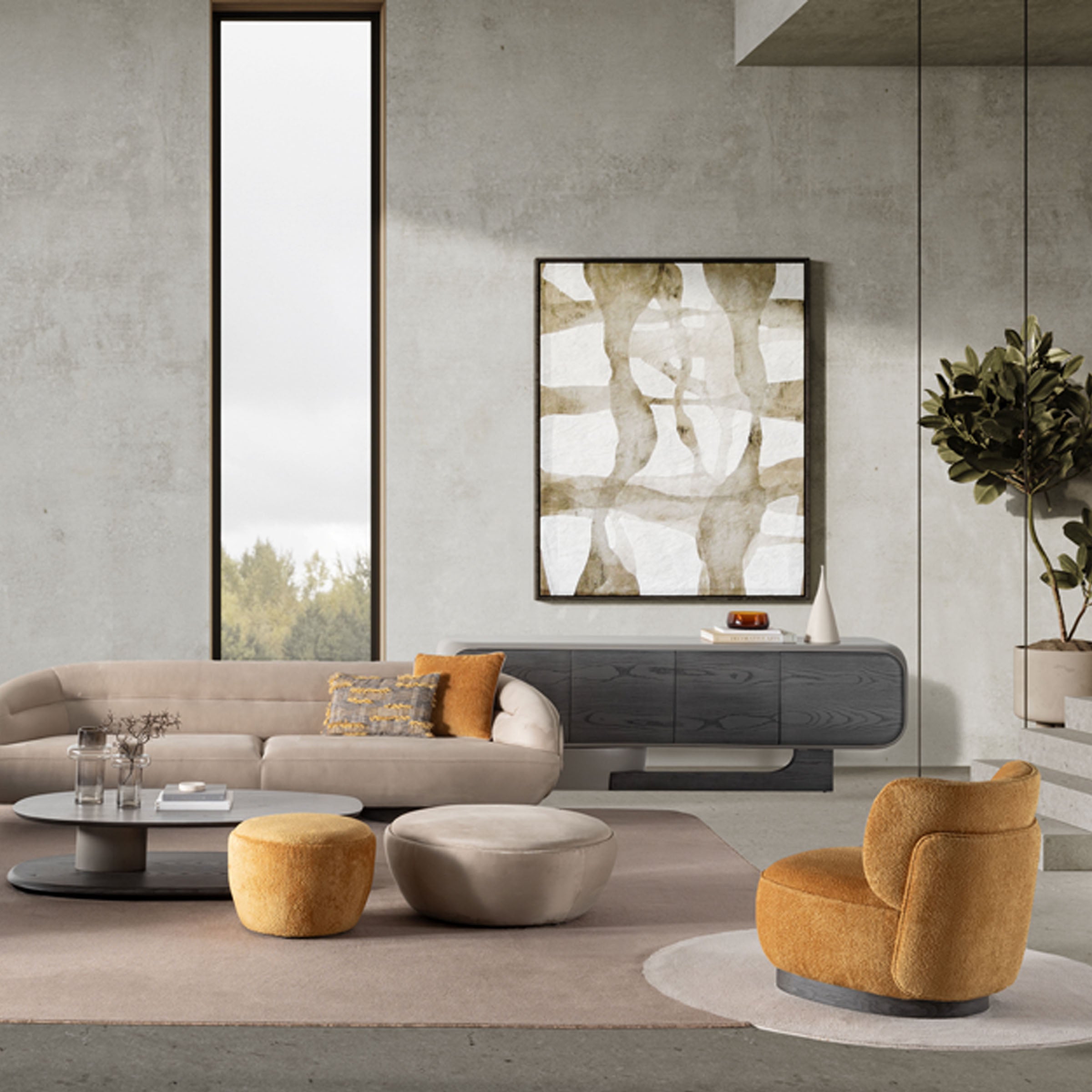 MOON Sideboard/Console SAR-SBC013 - Sideboards - ebarza Furniture UAE | Shop Modern Furniture in Abu Dhabi & Dubai - مفروشات ايبازرا في الامارات | تسوق اثاث عصري وديكورات مميزة في دبي وابوظبي