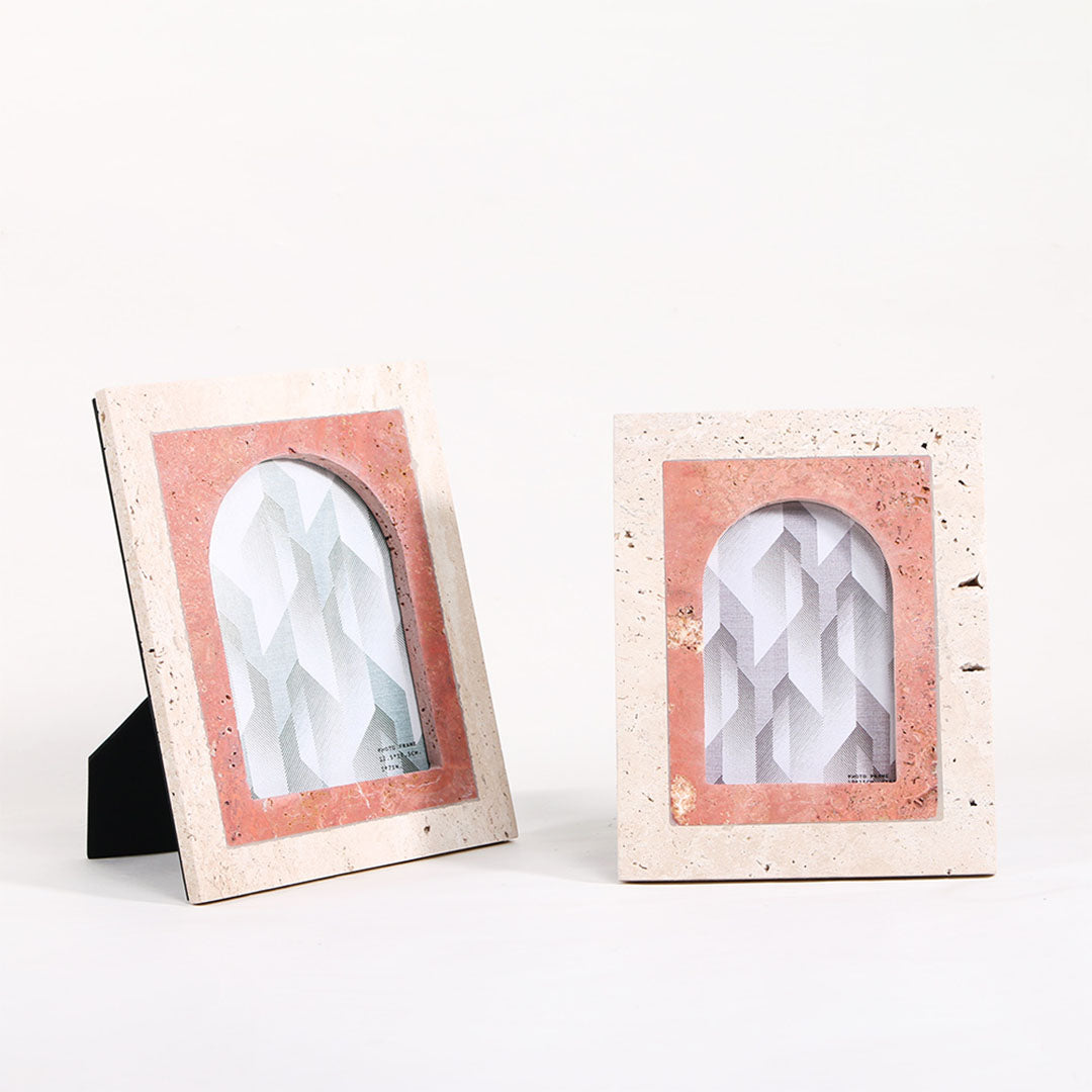 Marble Picture Frame-L - KM3004L - Home Decor Figurines - ebarza Furniture UAE | Shop Modern Furniture in Abu Dhabi & Dubai - مفروشات ايبازرا في الامارات | تسوق اثاث عصري وديكورات مميزة في دبي وابوظبي