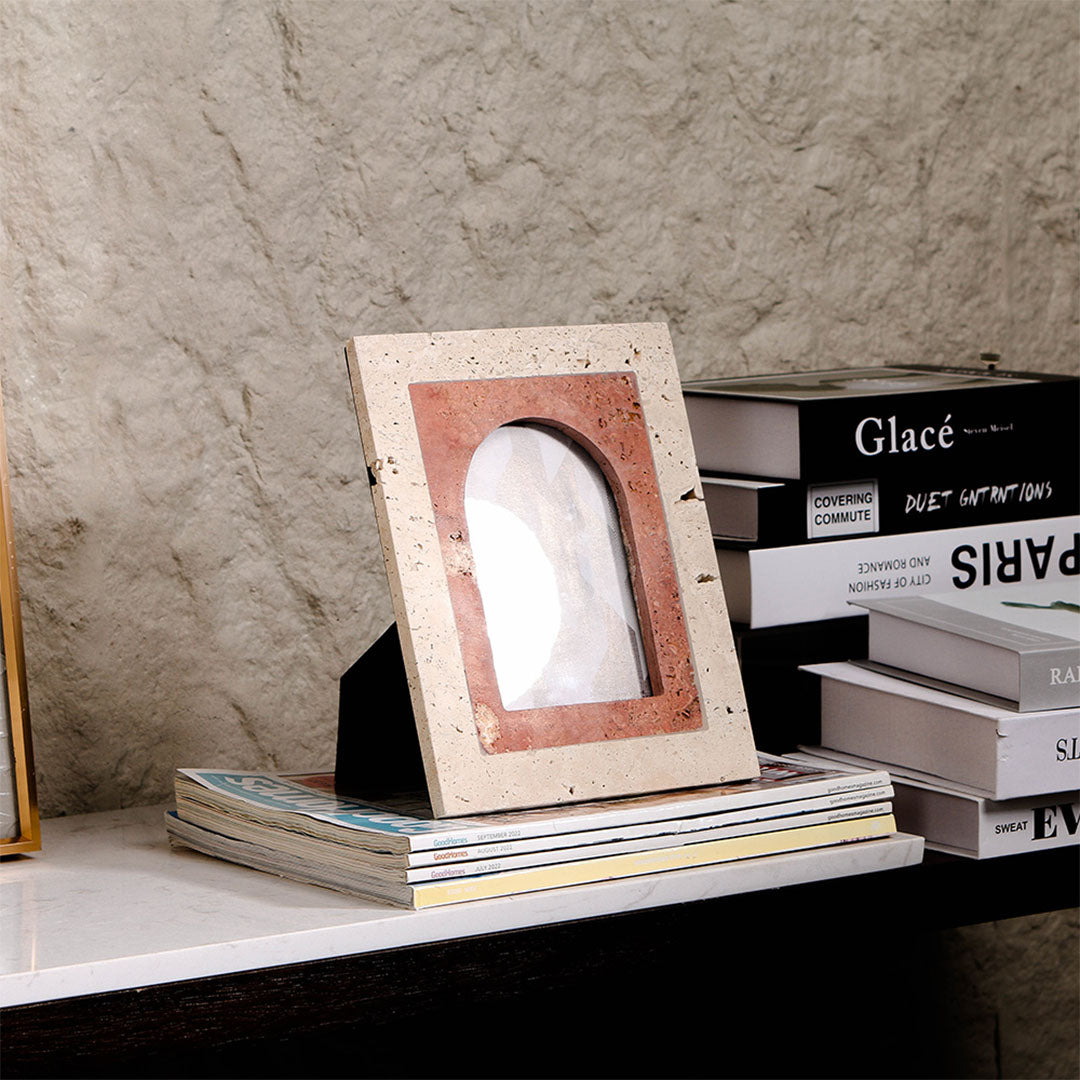 Marble Picture Frame-S - KM3004S - Home Decor Figurines - ebarza Furniture UAE | Shop Modern Furniture in Abu Dhabi & Dubai - مفروشات ايبازرا في الامارات | تسوق اثاث عصري وديكورات مميزة في دبي وابوظبي