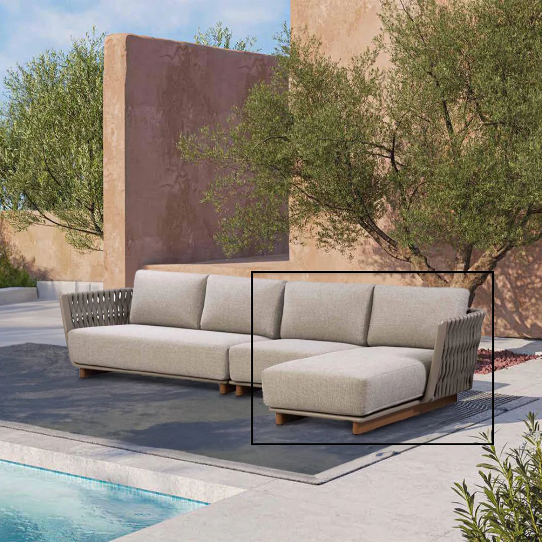 Marrakech Outdoor Right Short Arm Unit - AS5879A88ROP - Sofas - ebarza Furniture UAE | Shop Modern Furniture in Abu Dhabi & Dubai - مفروشات ايبازرا في الامارات | تسوق اثاث عصري وديكورات مميزة في دبي وابوظبي