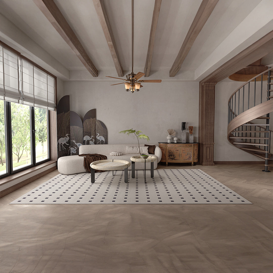 Marseille Travertine Side Table - EB04C - Side Tables - ebarza Furniture UAE | Shop Modern Furniture in Abu Dhabi & Dubai - مفروشات ايبازرا في الامارات | تسوق اثاث عصري وديكورات مميزة في دبي وابوظبي