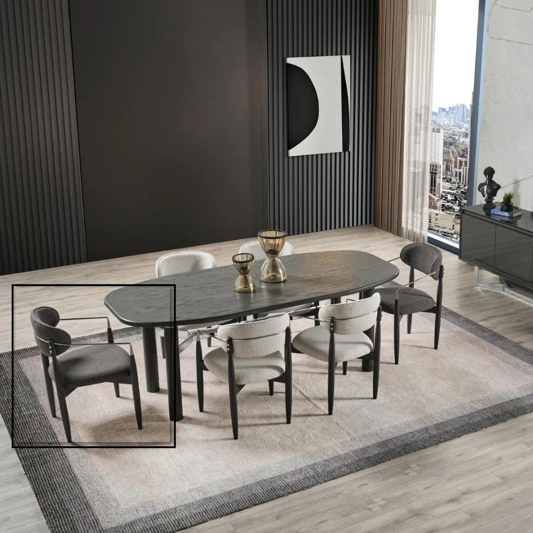 Matera dining chair MT-DC001 - Chairs - ebarza Furniture UAE | Shop Modern Furniture in Abu Dhabi & Dubai - مفروشات ايبازرا في الامارات | تسوق اثاث عصري وديكورات مميزة في دبي وابوظبي