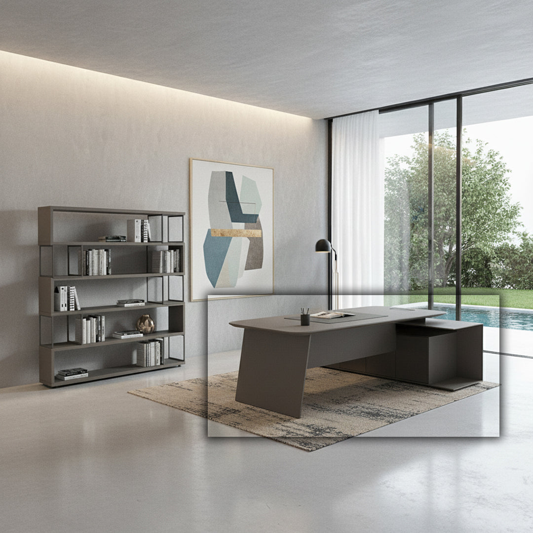 Microfiber Hard Leather Desk OD-252-L - Office Desks - ebarza Furniture UAE | Shop Modern Furniture in Abu Dhabi & Dubai - مفروشات ايبازرا في الامارات | تسوق اثاث عصري وديكورات مميزة في دبي وابوظبي