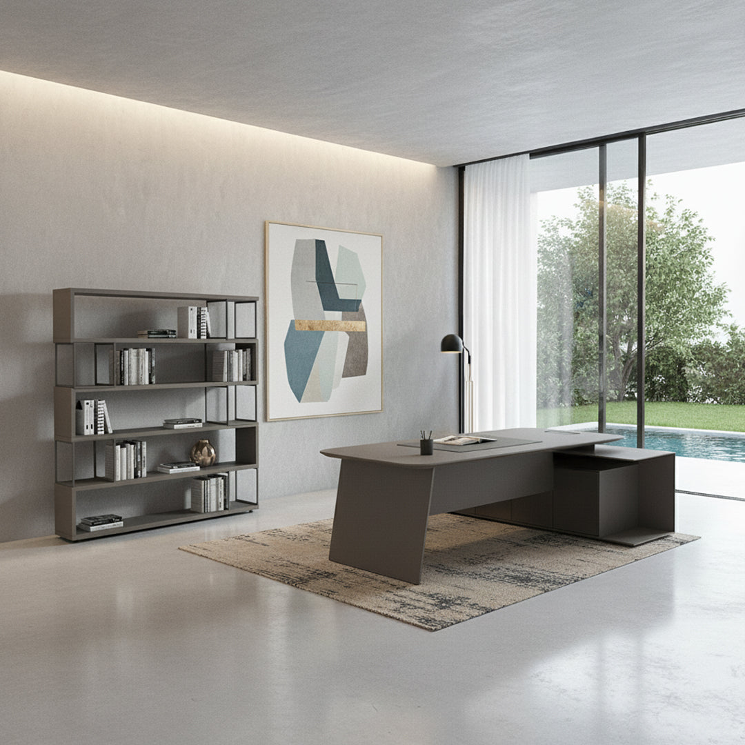 Microfiber Hard Leather Desk OD-252-L - Office Desks - ebarza Furniture UAE | Shop Modern Furniture in Abu Dhabi & Dubai - مفروشات ايبازرا في الامارات | تسوق اثاث عصري وديكورات مميزة في دبي وابوظبي