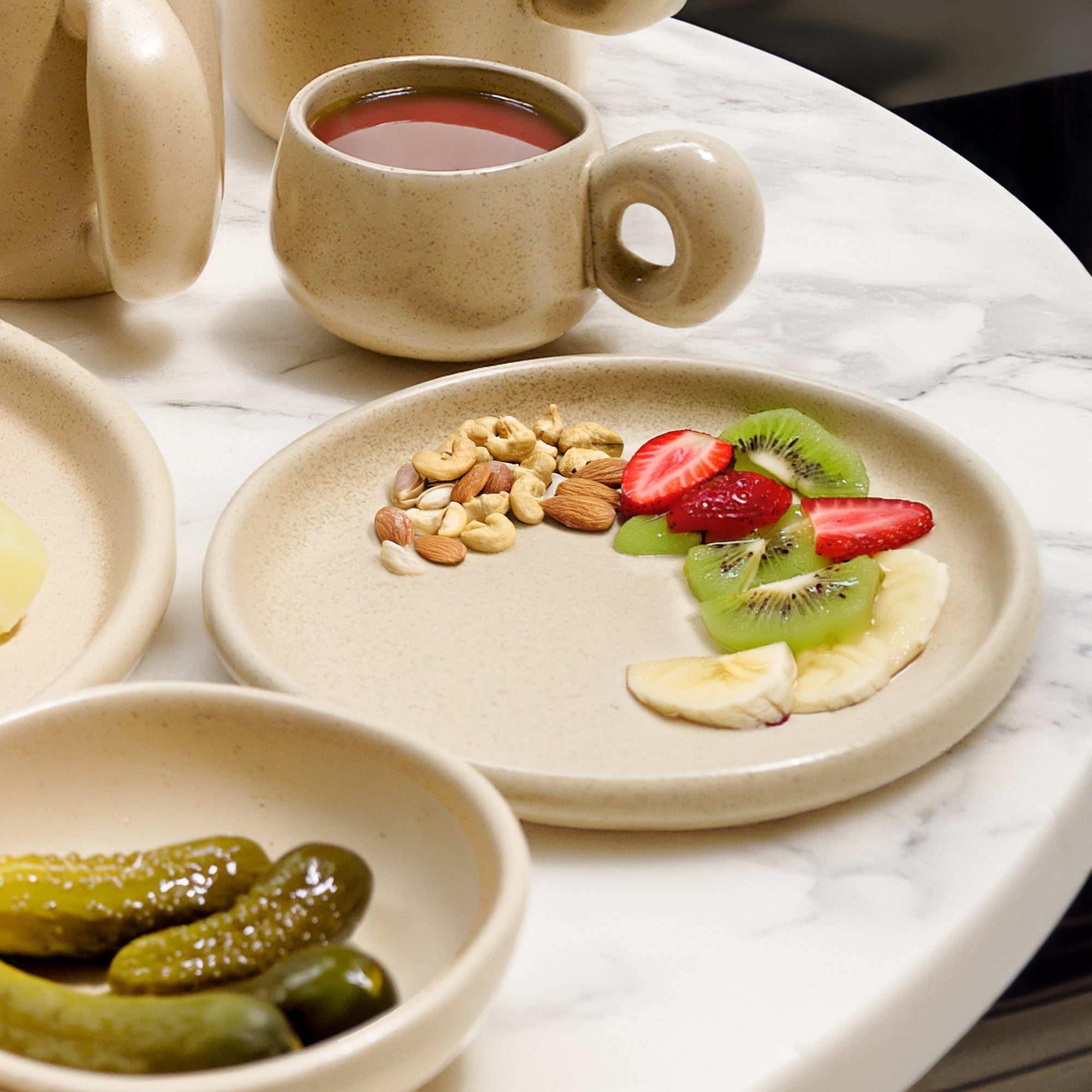 Pre-order 75 Days Delivery Asian Zen Ceramic Plate E711-P-06066 8 - Plates - ebarza Furniture UAE | Shop Modern Furniture in Abu Dhabi & Dubai - مفروشات ايبازرا في الامارات | تسوق اثاث عصري وديكورات مميزة في دبي وابوظبي