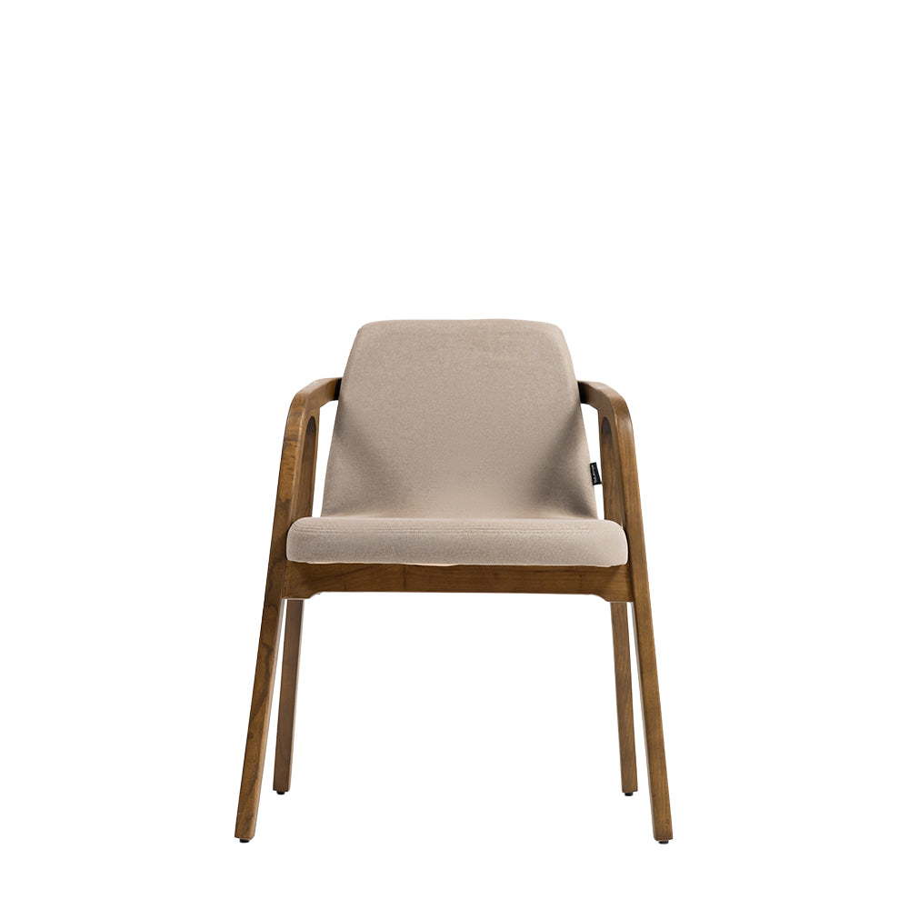 Natura Solid Ash Wood Chair Beige-Dark Walnut - Chairs - ebarza Furniture UAE | Shop Modern Furniture in Abu Dhabi & Dubai - مفروشات ايبازرا في الامارات | تسوق اثاث عصري وديكورات مميزة في دبي وابوظبي