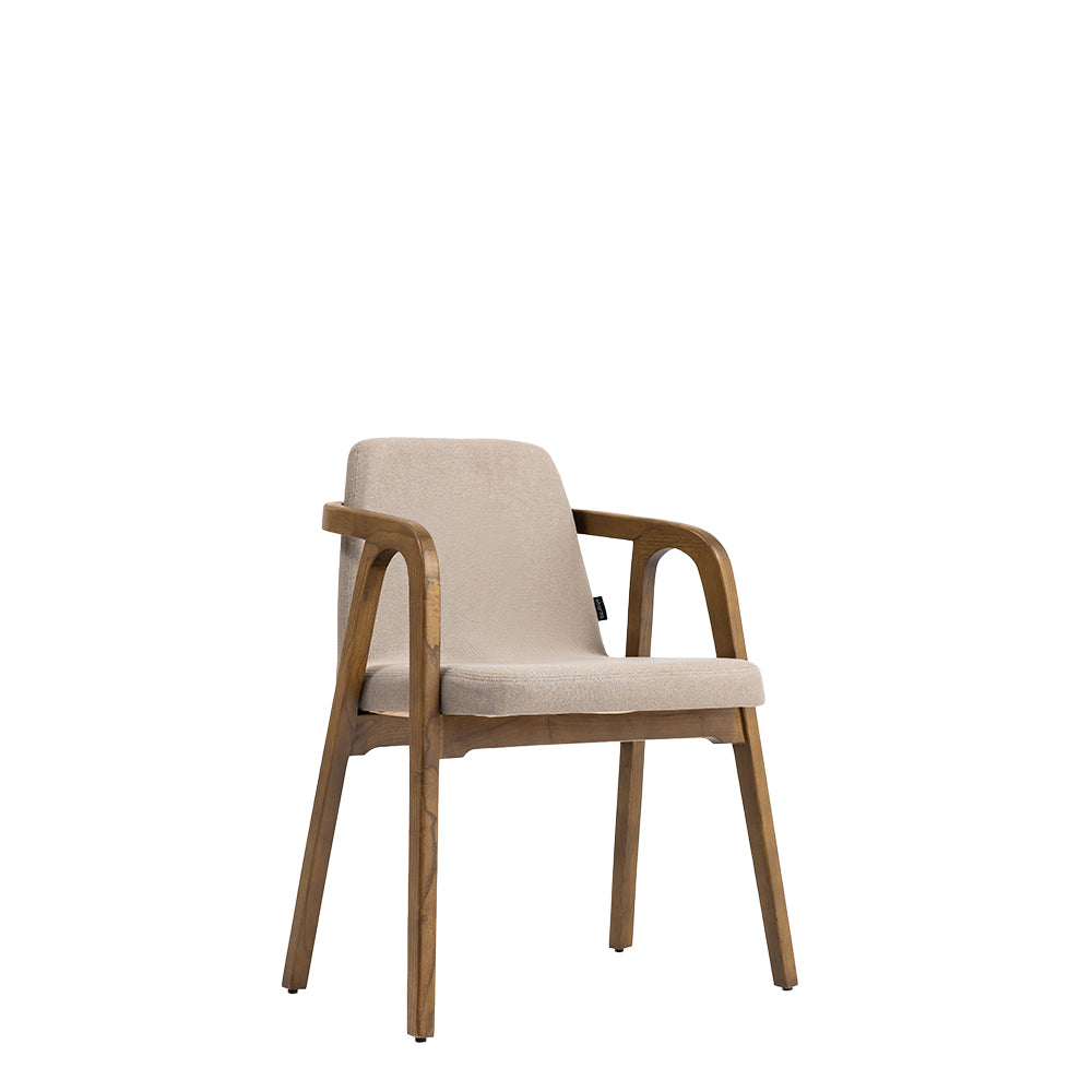Natura Solid Ash Wood Chair Beige-Light Walnut - Chairs - ebarza Furniture UAE | Shop Modern Furniture in Abu Dhabi & Dubai - مفروشات ايبازرا في الامارات | تسوق اثاث عصري وديكورات مميزة في دبي وابوظبي