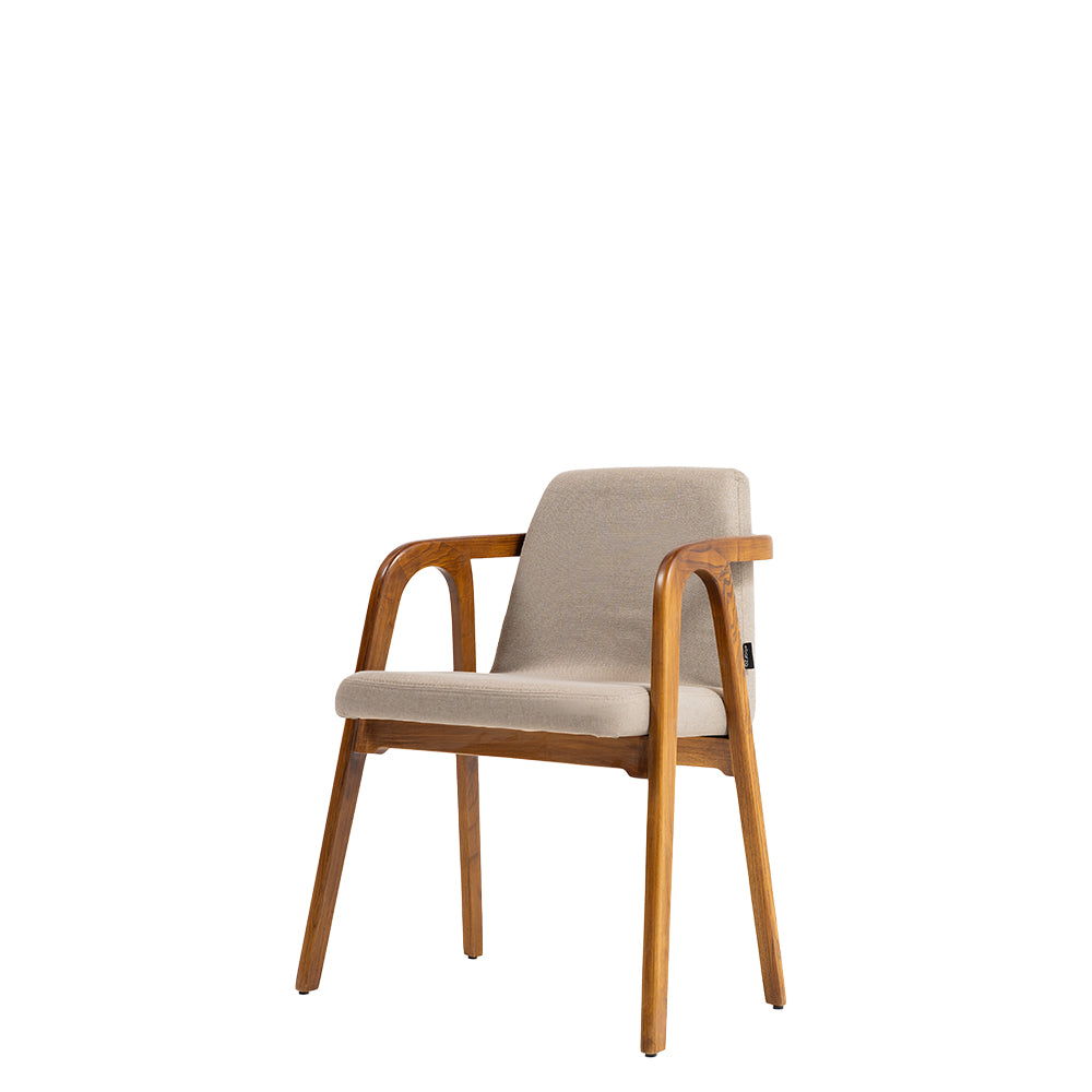 Natura Solid Ash Wood Chair Beige-Light Walnut - Chairs - ebarza Furniture UAE | Shop Modern Furniture in Abu Dhabi & Dubai - مفروشات ايبازرا في الامارات | تسوق اثاث عصري وديكورات مميزة في دبي وابوظبي