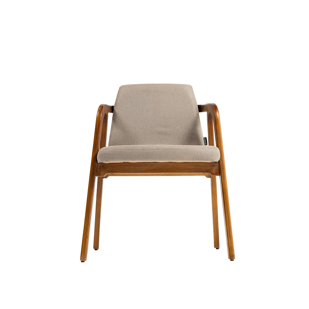 Natura Solid Ash Wood Chair Beige-Light Walnut - Chairs - ebarza Furniture UAE | Shop Modern Furniture in Abu Dhabi & Dubai - مفروشات ايبازرا في الامارات | تسوق اثاث عصري وديكورات مميزة في دبي وابوظبي