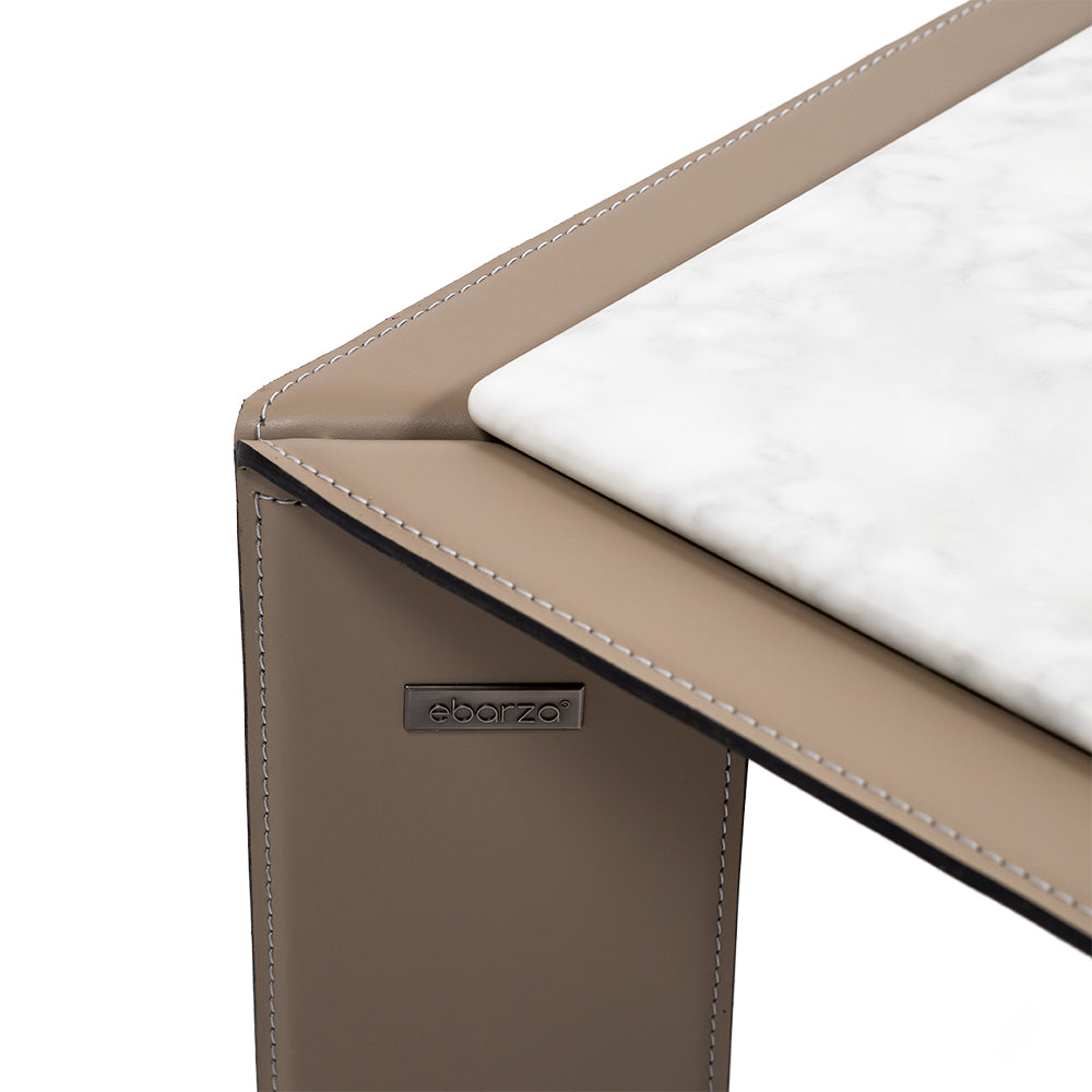 Natural Bianco Carrara Venato Marble Coffee Table CH-1111L - Coffee tables - ebarza Furniture UAE | Shop Modern Furniture in Abu Dhabi & Dubai - مفروشات ايبازرا في الامارات | تسوق اثاث عصري وديكورات مميزة في دبي وابوظبي