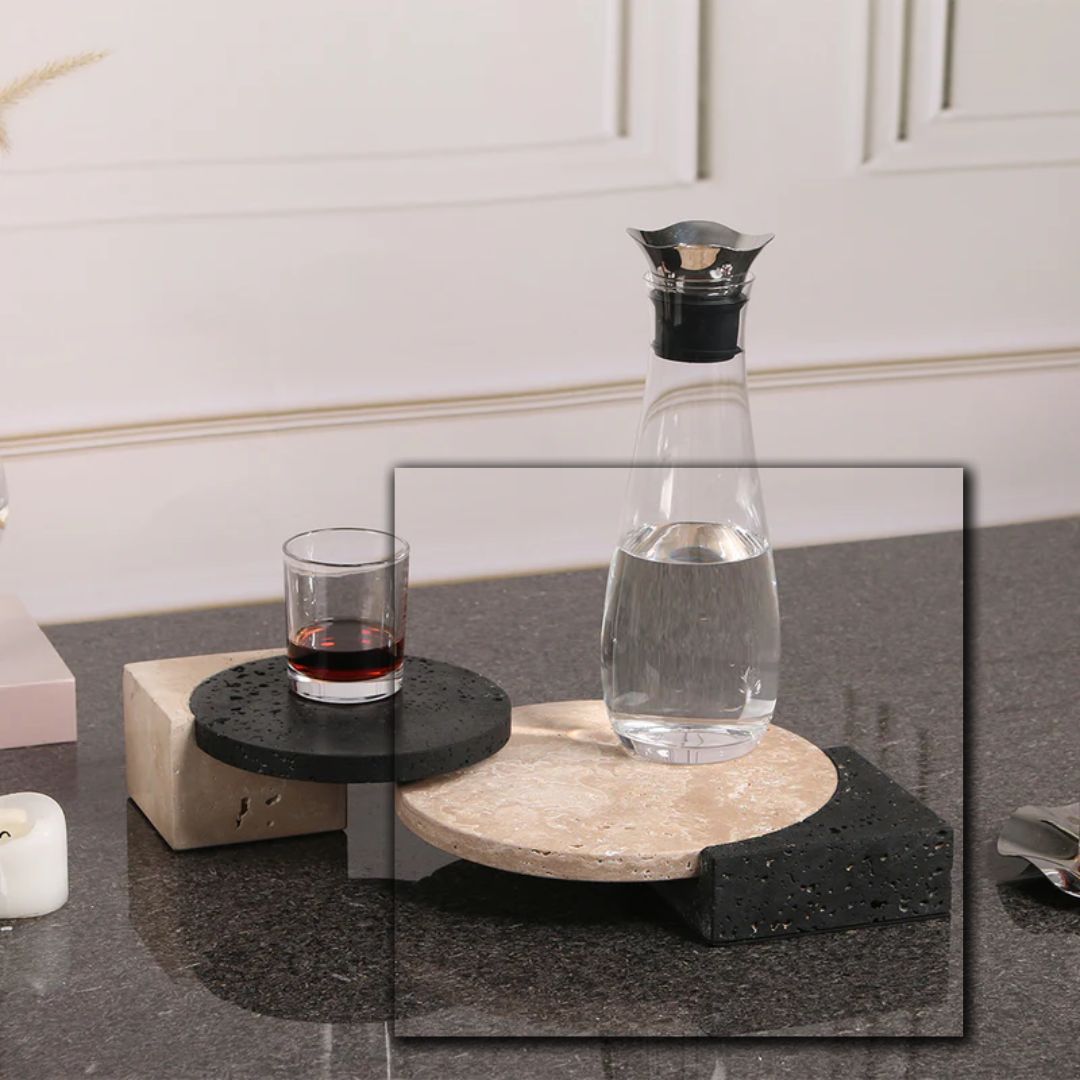 Natural Stone Tray-L KC3017L - Trays - ebarza Furniture UAE | Shop Modern Furniture in Abu Dhabi & Dubai - مفروشات ايبازرا في الامارات | تسوق اثاث عصري وديكورات مميزة في دبي وابوظبي