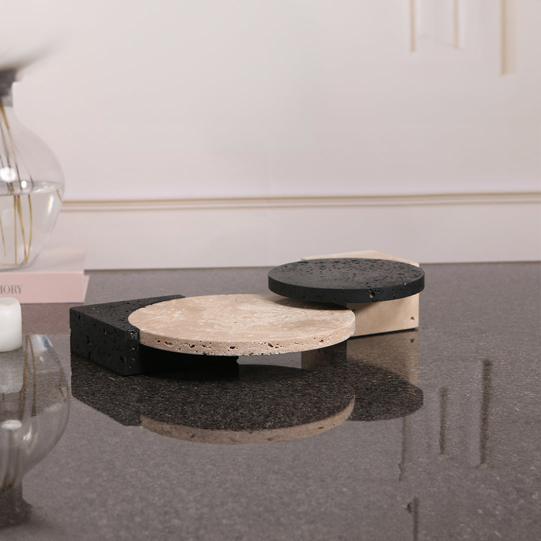 Natural Stone Tray-L KC3017L - Trays - ebarza Furniture UAE | Shop Modern Furniture in Abu Dhabi & Dubai - مفروشات ايبازرا في الامارات | تسوق اثاث عصري وديكورات مميزة في دبي وابوظبي