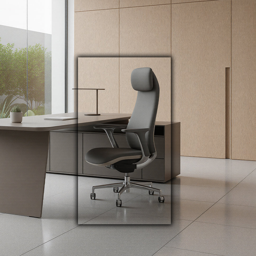 Nigel Leather Office Chair With Wheels 8005H - Office Chairs - ebarza Furniture UAE | Shop Modern Furniture in Abu Dhabi & Dubai - مفروشات ايبازرا في الامارات | تسوق اثاث عصري وديكورات مميزة في دبي وابوظبي