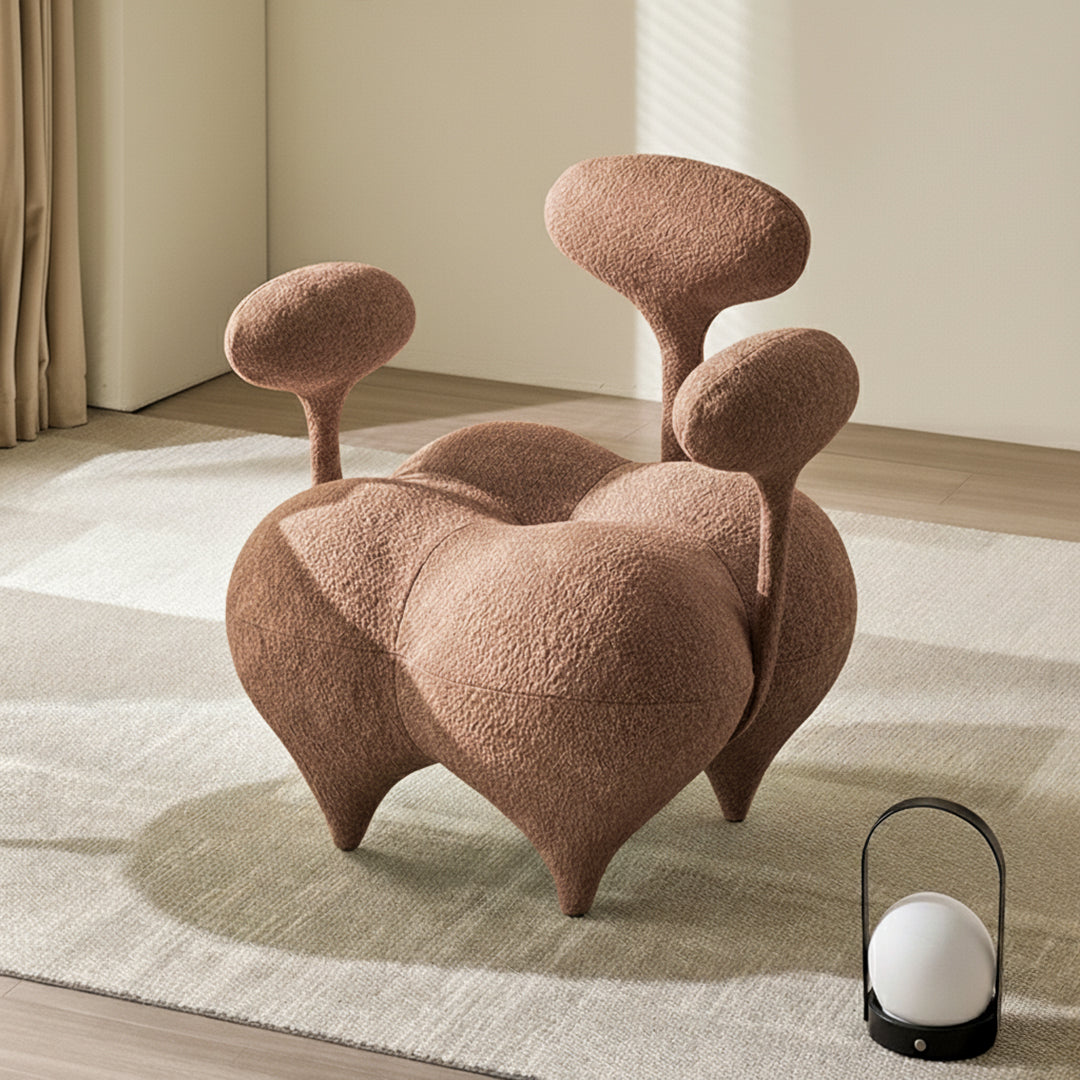 Nodus Lounge Chair PZ-666-L - Brown - Lounge Chairs - ebarza Furniture UAE | Shop Modern Furniture in Abu Dhabi & Dubai - مفروشات ايبازرا في الامارات | تسوق اثاث عصري وديكورات مميزة في دبي وابوظبي