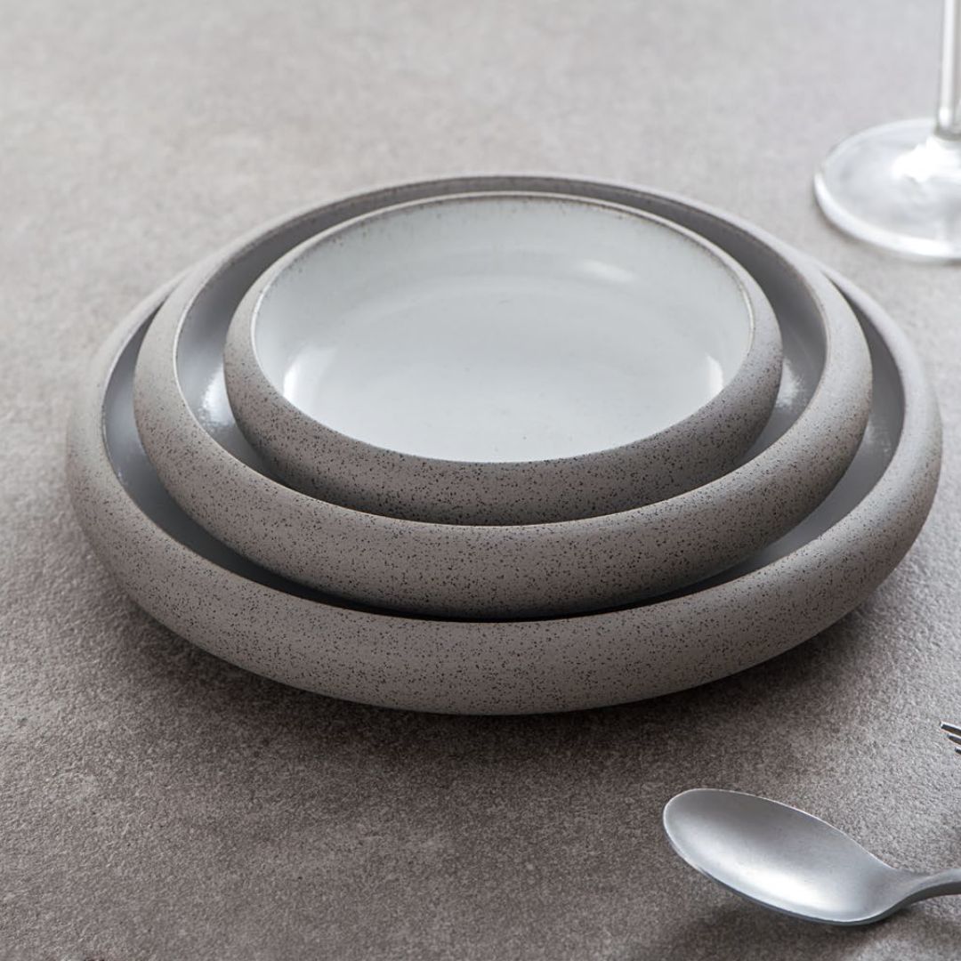 Nordic Western Round plate 3.75 E746-O-06004 3.75 - Plates - ebarza Furniture UAE | Shop Modern Furniture in Abu Dhabi & Dubai - مفروشات ايبازرا في الامارات | تسوق اثاث عصري وديكورات مميزة في دبي وابوظبي