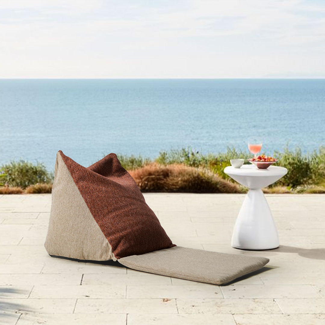 Lazy Orange/Beige Sunproof Bean Bag - 375-BB - Bean Bag - ebarza Furniture UAE | Shop Modern Furniture in Abu Dhabi & Dubai - مفروشات ايبازرا في الامارات | تسوق اثاث عصري وديكورات مميزة في دبي وابوظبي
