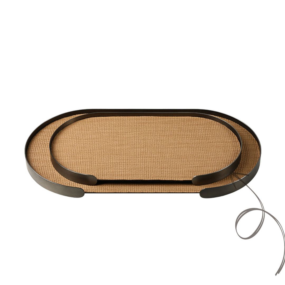 Oval Tray Coffee -B FC-W25002B - Trays - ebarza Furniture UAE | Shop Modern Furniture in Abu Dhabi & Dubai - مفروشات ايبازرا في الامارات | تسوق اثاث عصري وديكورات مميزة في دبي وابوظبي