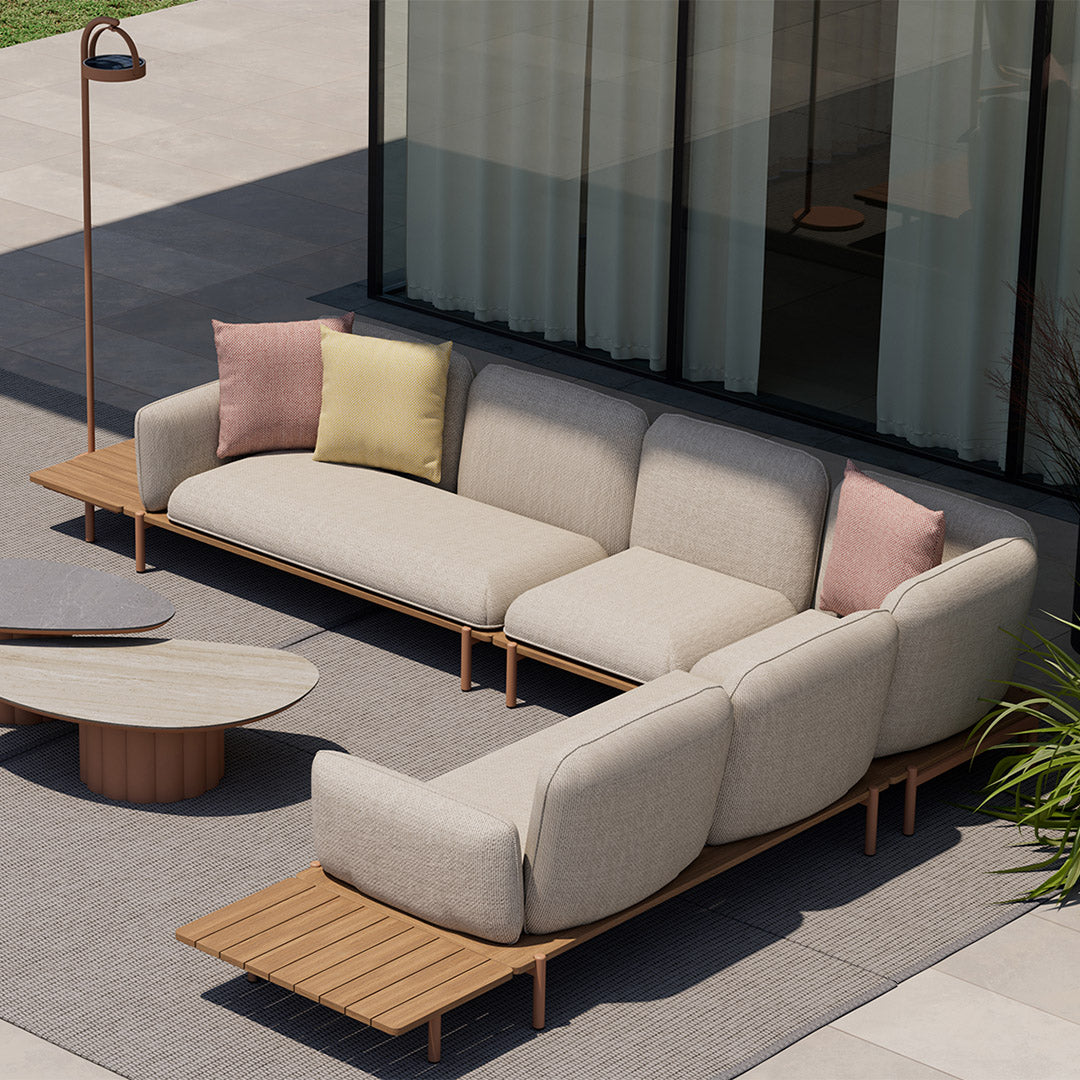 Pre-order 25 Days Delivery PILLOW 2-SEATER SOFA, RIGHT MODULE,WITH ALU SEAT RIM KC8804B86TEX - Outdoor Sofas - ebarza Furniture UAE | Shop Modern Furniture in Abu Dhabi & Dubai - مفروشات ايبازرا في الامارات | تسوق اثاث عصري وديكورات مميزة في دبي وابوظبي