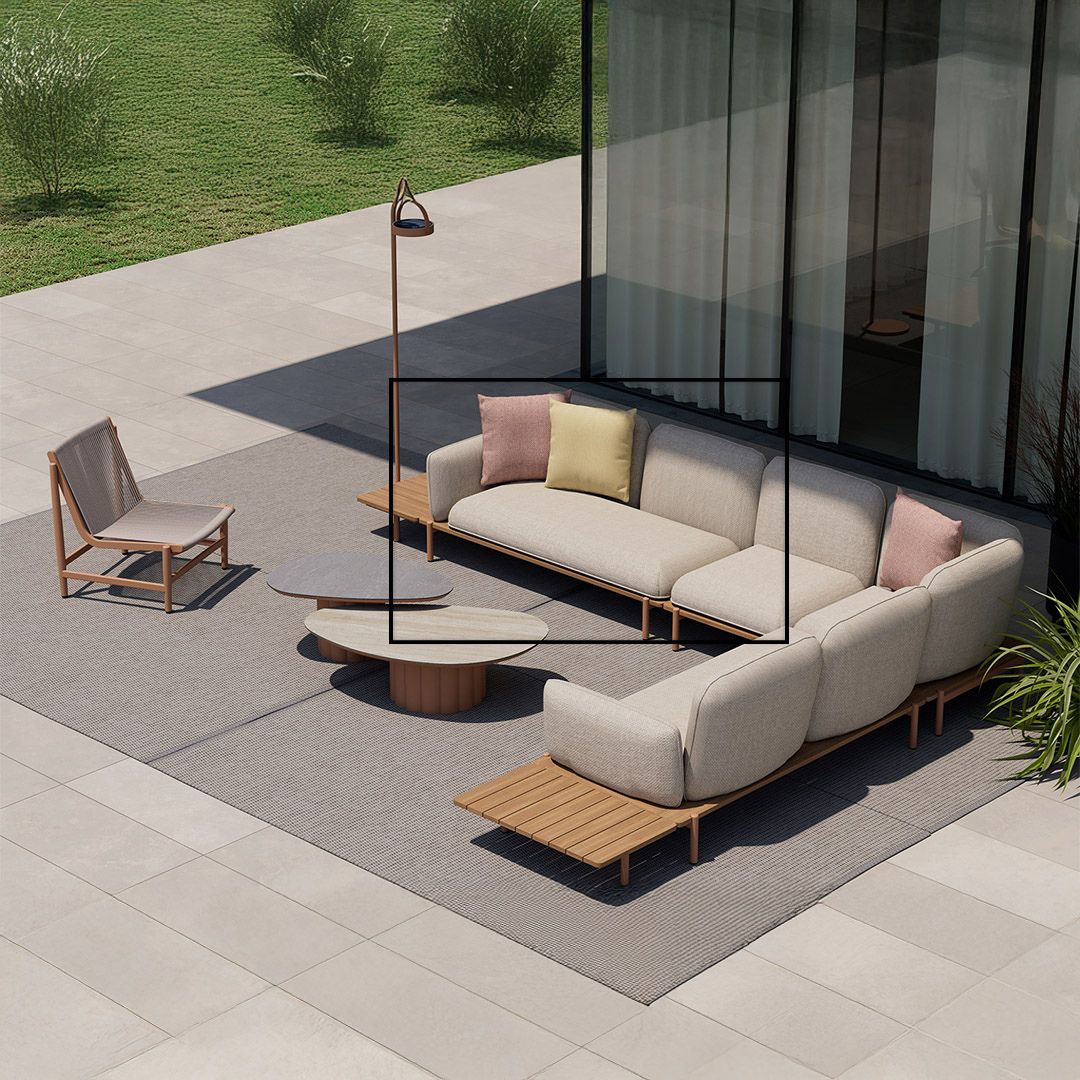 Pre-order 25 Days Delivery PILLOW 2-SEATER SOFA, RIGHT MODULE,WITH ALU SEAT RIM KC8804B86TEX - Outdoor Sofas - ebarza Furniture UAE | Shop Modern Furniture in Abu Dhabi & Dubai - مفروشات ايبازرا في الامارات | تسوق اثاث عصري وديكورات مميزة في دبي وابوظبي