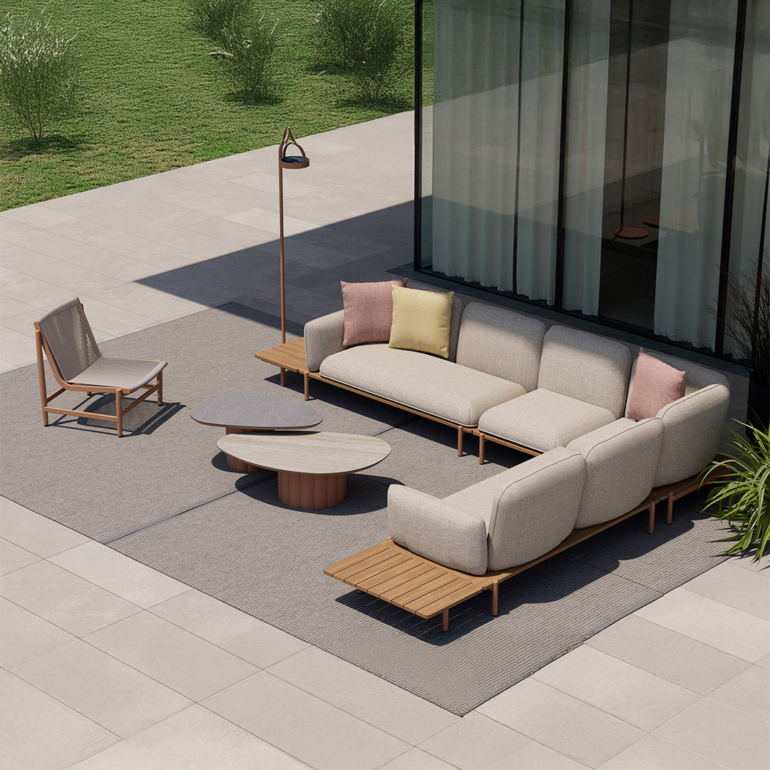 Pre-order 25 Days Delivery PILLOW 2-SEATER SOFA,LEFT MODULE,WITH ALU SEAT RIM KC8804B85TEX - Outdoor Sofas - ebarza Furniture UAE | Shop Modern Furniture in Abu Dhabi & Dubai - مفروشات ايبازرا في الامارات | تسوق اثاث عصري وديكورات مميزة في دبي وابوظبي