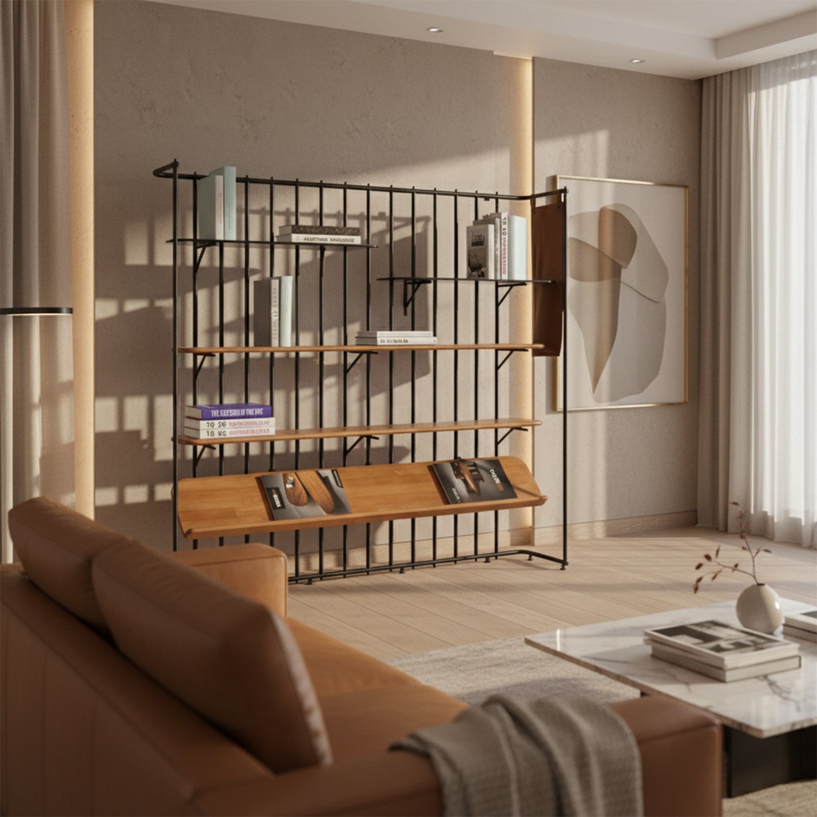 Pars Bookcase PB-001 - Bookcases - ebarza Furniture UAE | Shop Modern Furniture in Abu Dhabi & Dubai - مفروشات ايبازرا في الامارات | تسوق اثاث عصري وديكورات مميزة في دبي وابوظبي