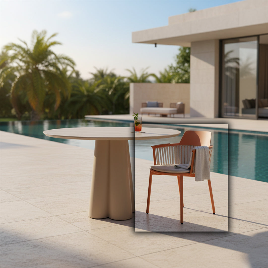 Porto Outdoor Dining/Armchair with Alu Back and PVC Strap - AC2022N04ROP - Chairs - ebarza Furniture UAE | Shop Modern Furniture in Abu Dhabi & Dubai - مفروشات ايبازرا في الامارات | تسوق اثاث عصري وديكورات مميزة في دبي وابوظبي