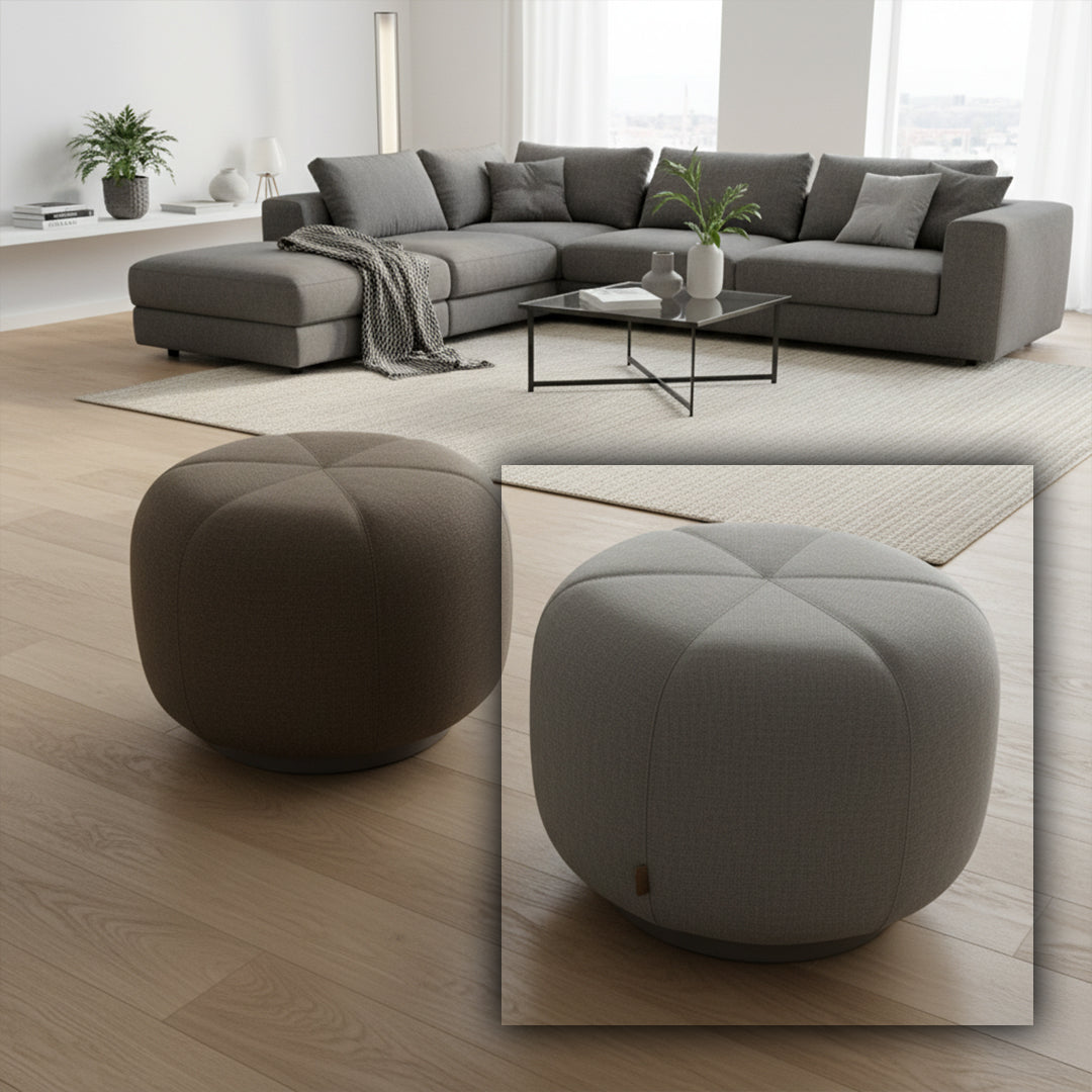 Pouf HJD-5228/2 Gray - Poufs - ebarza Furniture UAE | Shop Modern Furniture in Abu Dhabi & Dubai - مفروشات ايبازرا في الامارات | تسوق اثاث عصري وديكورات مميزة في دبي وابوظبي