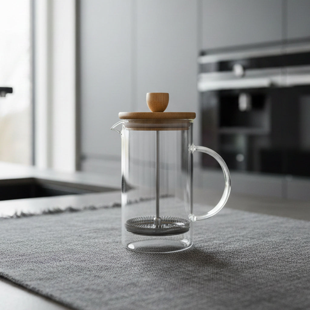 Pre-order 15 Days Delivery Borosilicate Glass French Press P1360 (350ml) - Coffee and Tea Pots - ebarza Furniture UAE | Shop Modern Furniture in Abu Dhabi & Dubai - مفروشات ايبازرا في الامارات | تسوق اثاث عصري وديكورات مميزة في دبي وابوظبي