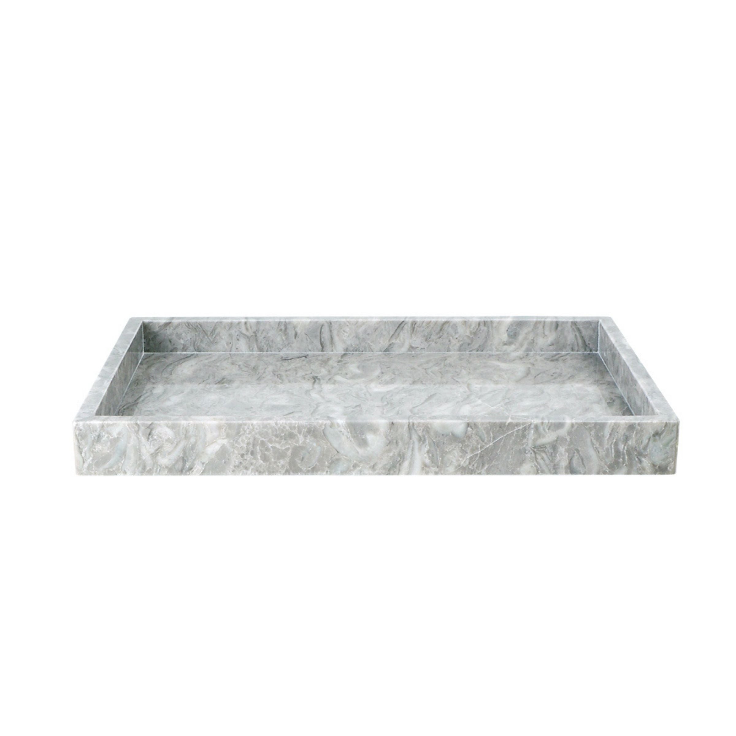 Bawang Flower Marble Rectangular Large Tray RHD892 - Trays - ebarza Furniture UAE | Shop Modern Furniture in Abu Dhabi & Dubai - مفروشات ايبازرا في الامارات | تسوق اثاث عصري وديكورات مميزة في دبي وابوظبي