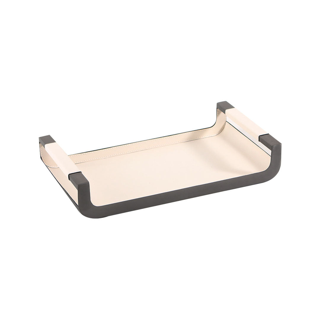 Rectangular Leather Tray-L - KC4054AL - Home Decor Figurines - ebarza Furniture UAE | Shop Modern Furniture in Abu Dhabi & Dubai - مفروشات ايبازرا في الامارات | تسوق اثاث عصري وديكورات مميزة في دبي وابوظبي