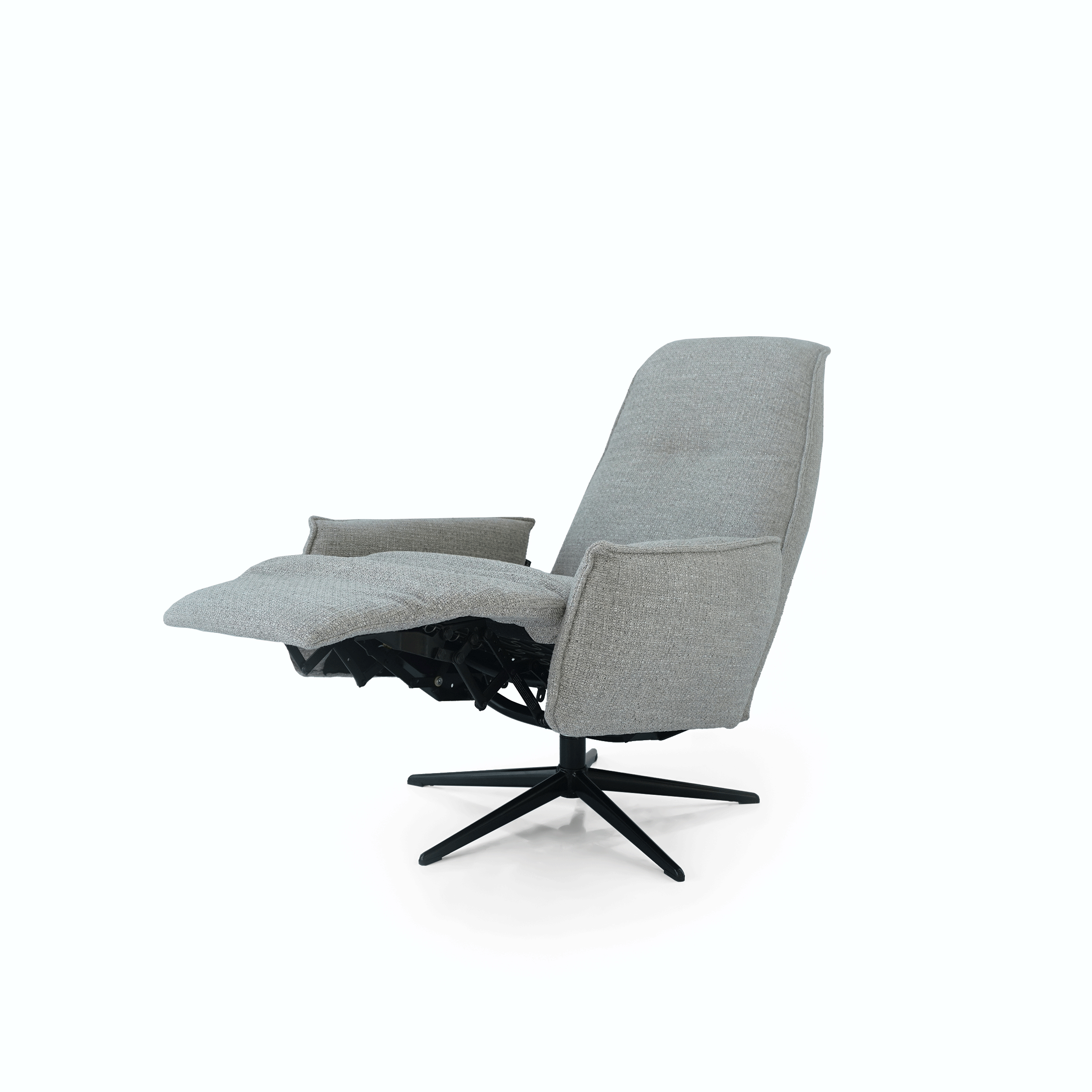 Gray Swivel and Recliner Lounge Chair SL-HJ8049 - Lounge Chairs - ebarza Furniture UAE | Shop Modern Furniture in Abu Dhabi & Dubai - مفروشات ايبازرا في الامارات | تسوق اثاث عصري وديكورات مميزة في دبي وابوظبي