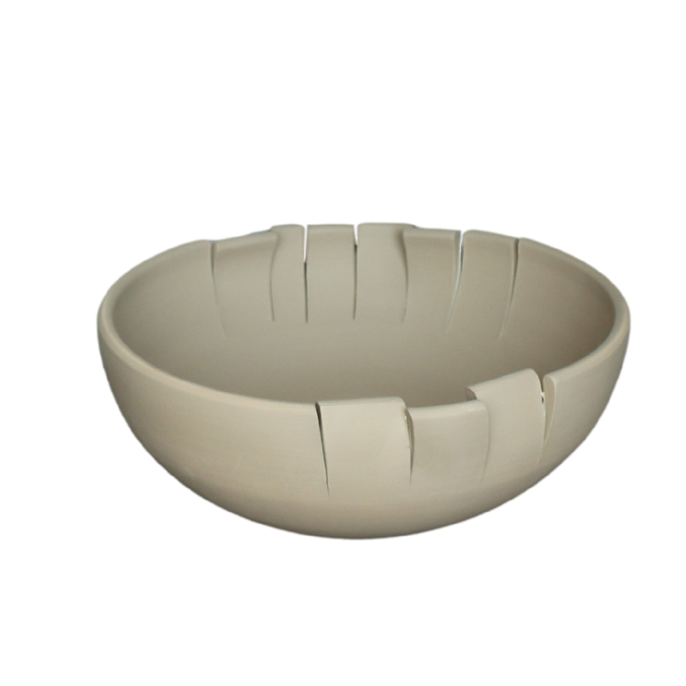 Textured Delight Hand-Glazed White Bowl ST23002 - Bowls - ebarza Furniture UAE | Shop Modern Furniture in Abu Dhabi & Dubai - مفروشات ايبازرا في الامارات | تسوق اثاث عصري وديكورات مميزة في دبي وابوظبي